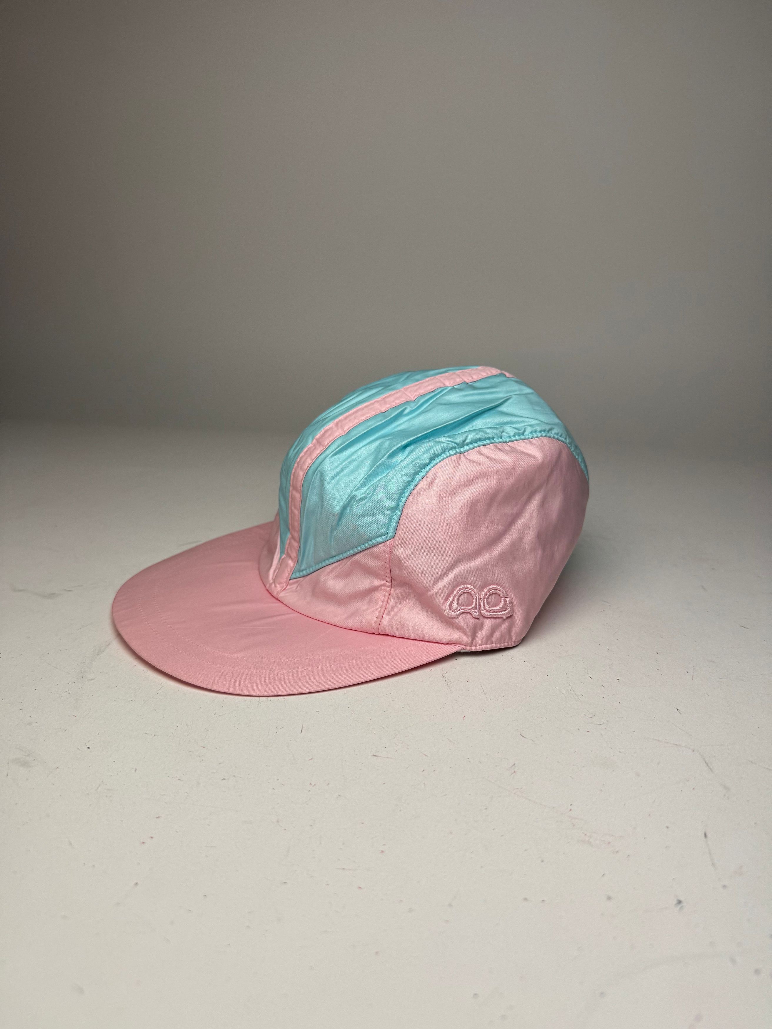 Courreges Vintage Polyester SnapBack Turquoise Pink Size ONE SIZE - 1 Thumbnail