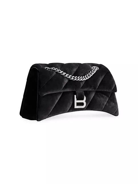 o1in1g0724 Size : OS / Crush Chain Bag Quilted Velvet