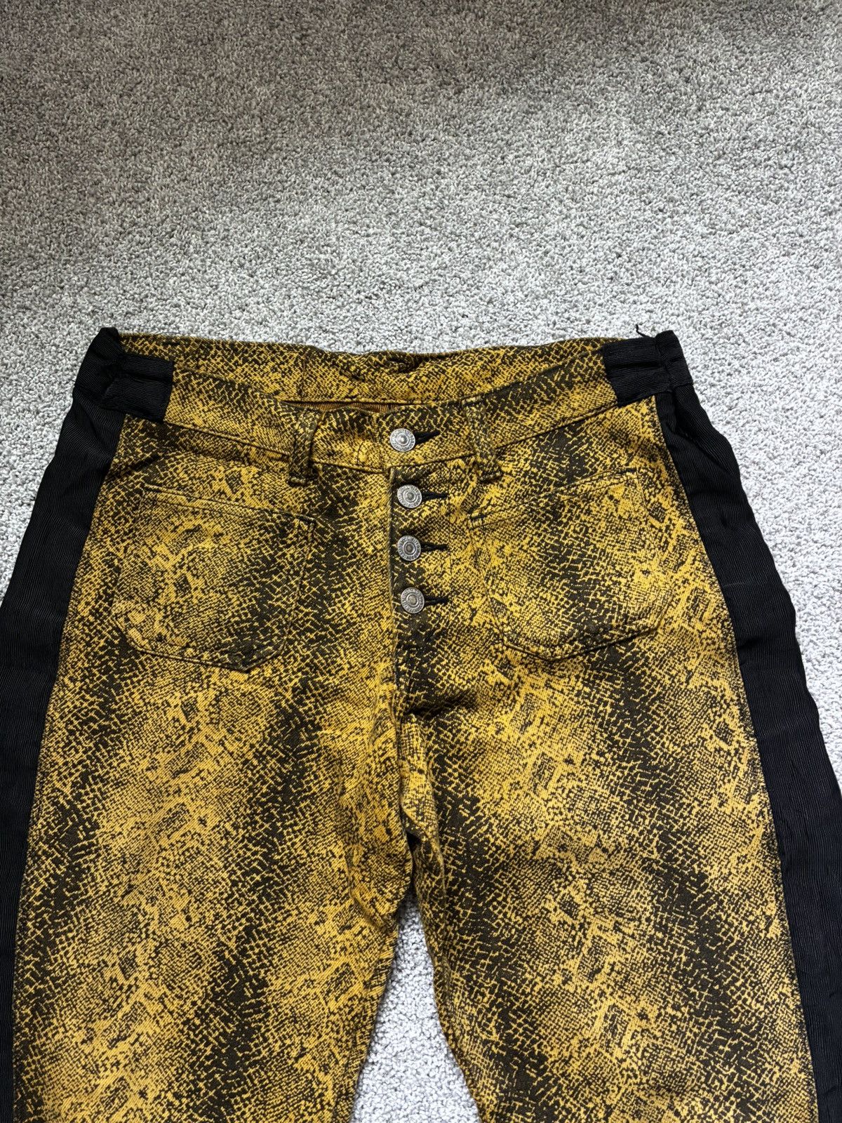 Japanese Brand Japanese snakeskin flared denim Size US 27 - 2 Thumbnail
