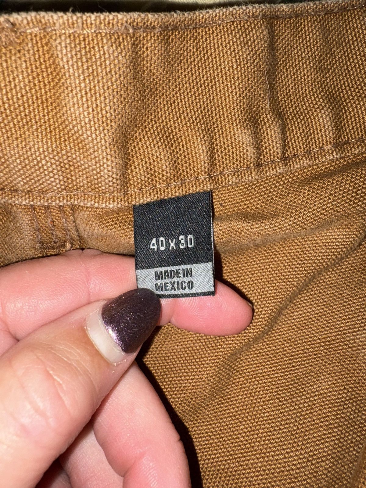 Carhartt double-knee carpenter work pants in a classic "brown duck" Size US 40 / EU 56 - 3 Thumbnail
