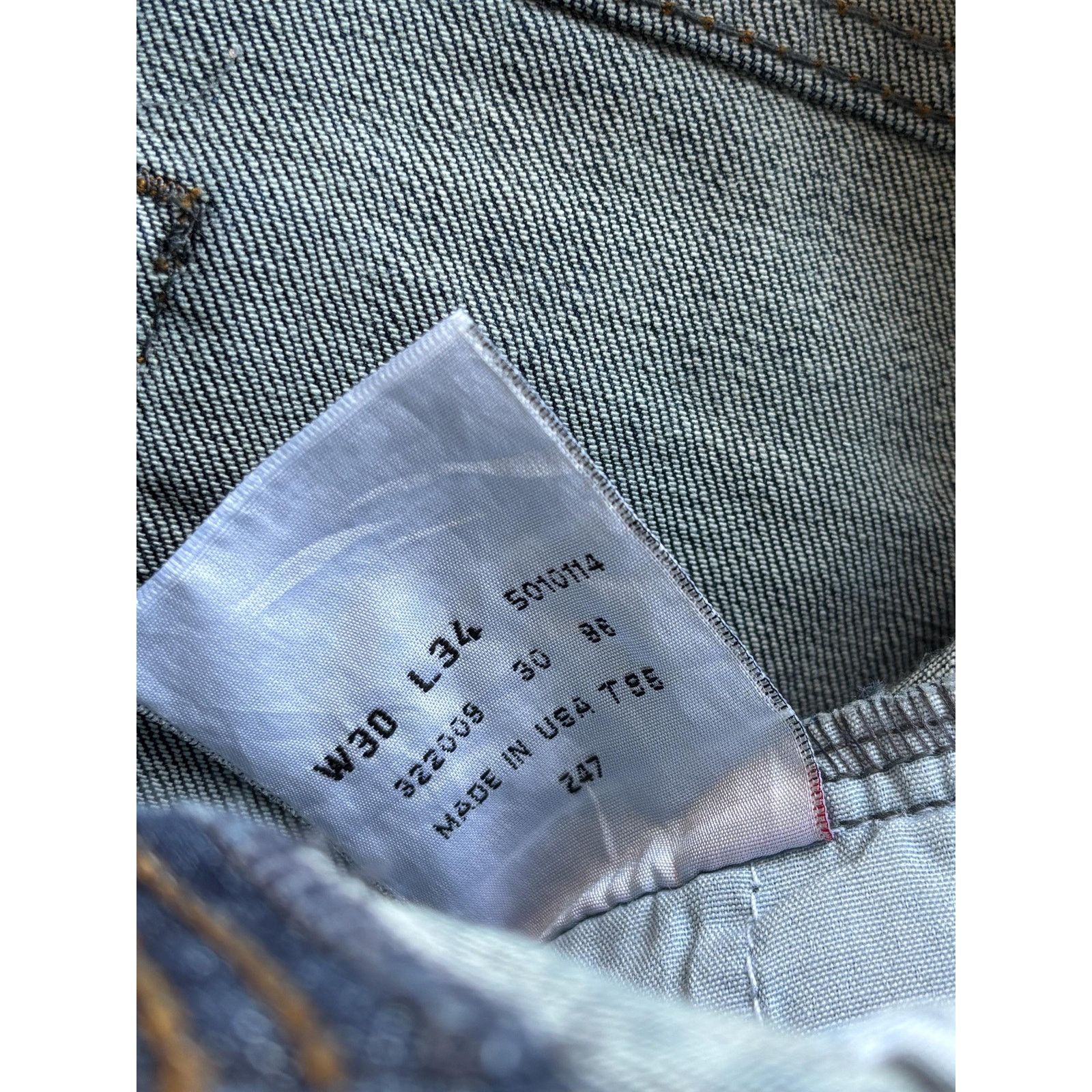 Levi's Levi's 501 W30 L34 USA 90s Blue Denim Zip Fly Red Tab Jean Size US 30 / EU 46 - 8 Thumbnail