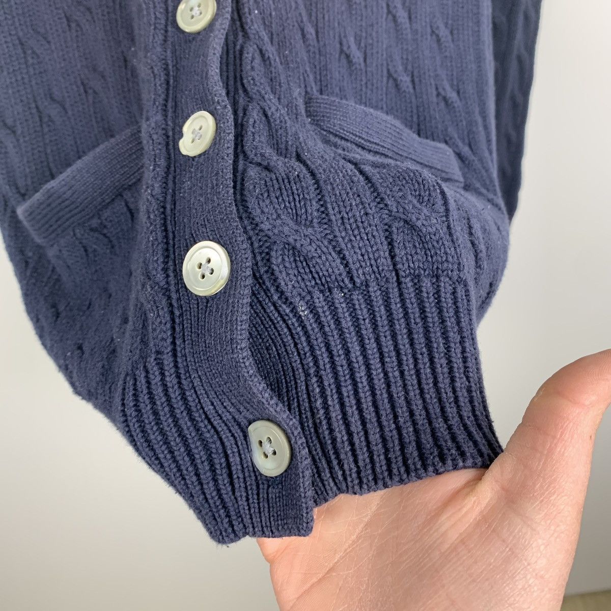 Ralph Lauren Sport Vintage Ralph Lauren Sport Cable Knit Cardigan Navy Blue XS Size XS / US 0-2 / IT 36-38 - 11 Thumbnail