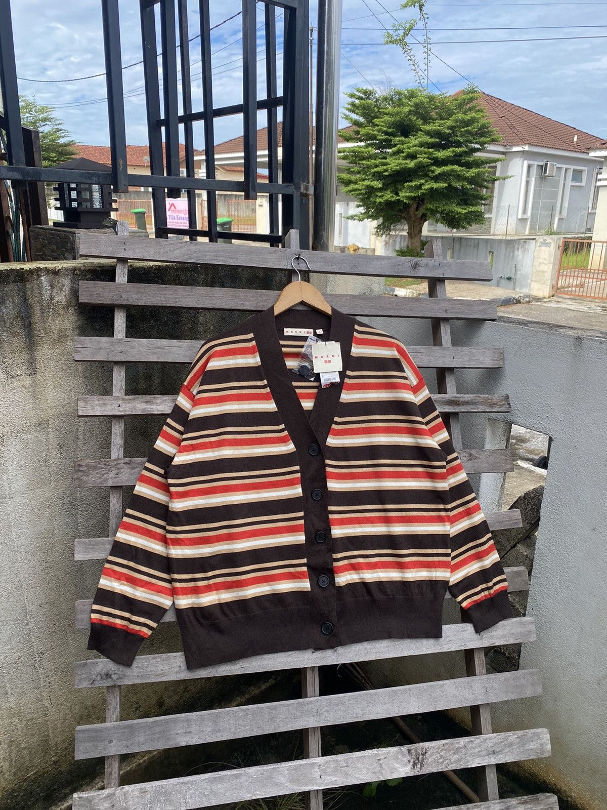 Marni × Uniqlo Uniqlo x Marni Blend Striped Sweater Cardigan Size US L / EU 52-54 / 3 - 2 Thumbnail