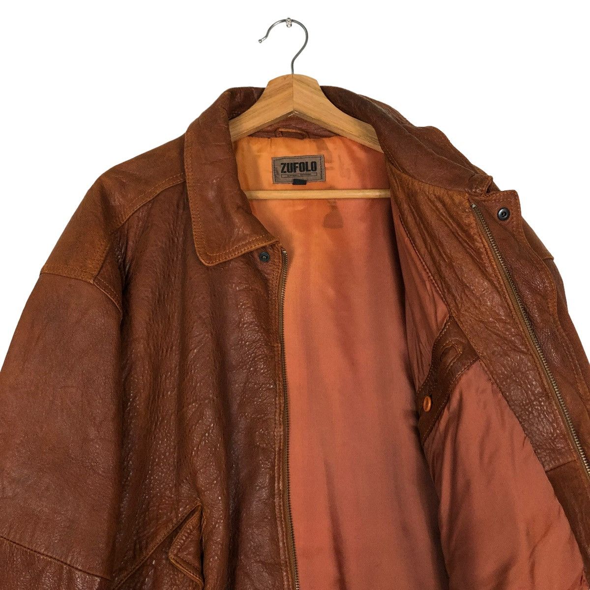 Vintage 🔥VINTAGE FLY BIKER LEATHER JACKET ZUFOLO JAPAN Size US L / EU 52-54 / 3 - 12 Thumbnail