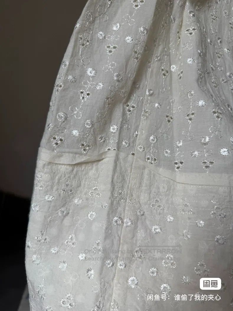 Comme des Garcons Comme Des Garcons Heavy embroidered flower cotton-linen or Size 23" - 2 Thumbnail