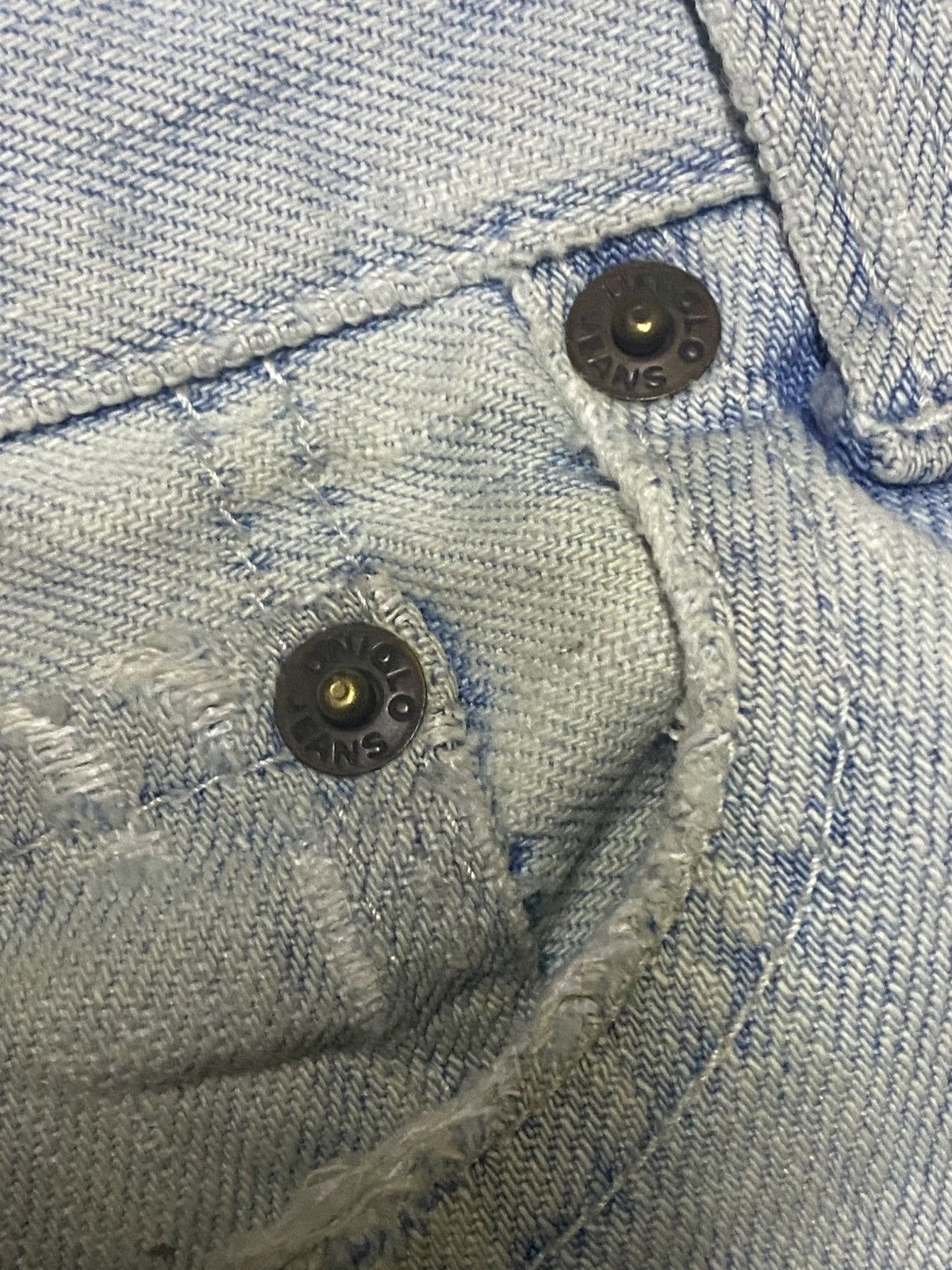 Uniqlo Vintage Japanese Brand uniqlo Faded Wash Distressed Jeans Size US 31 - 8 Thumbnail