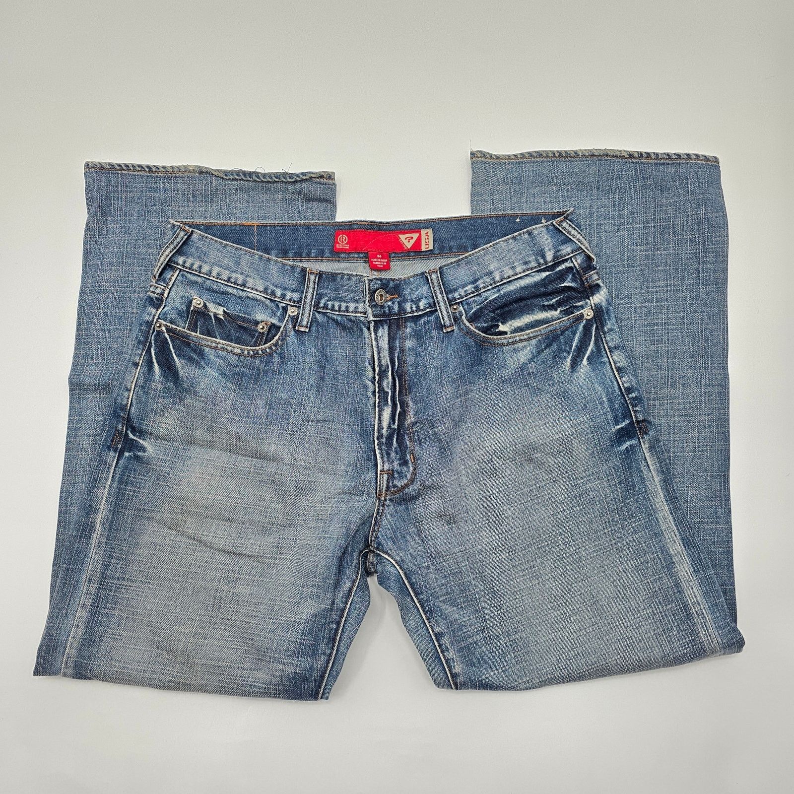 Guess Guess Blue Denim Jeans Pants Bottom Men's Wide Bootcut 34x39 Size US 34 / EU 50 - 3 Thumbnail