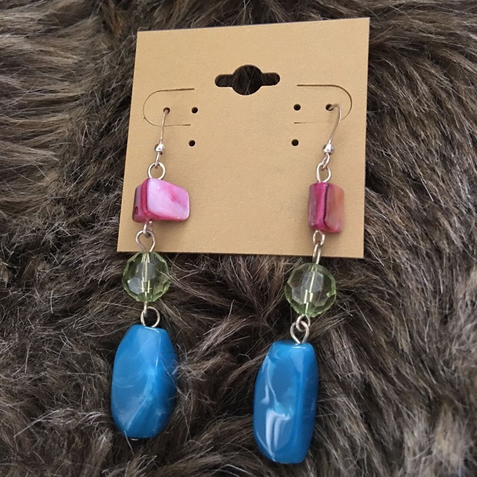 Jewelry Boho style multi tone/material drop earrings Size ONE SIZE - 2 Thumbnail