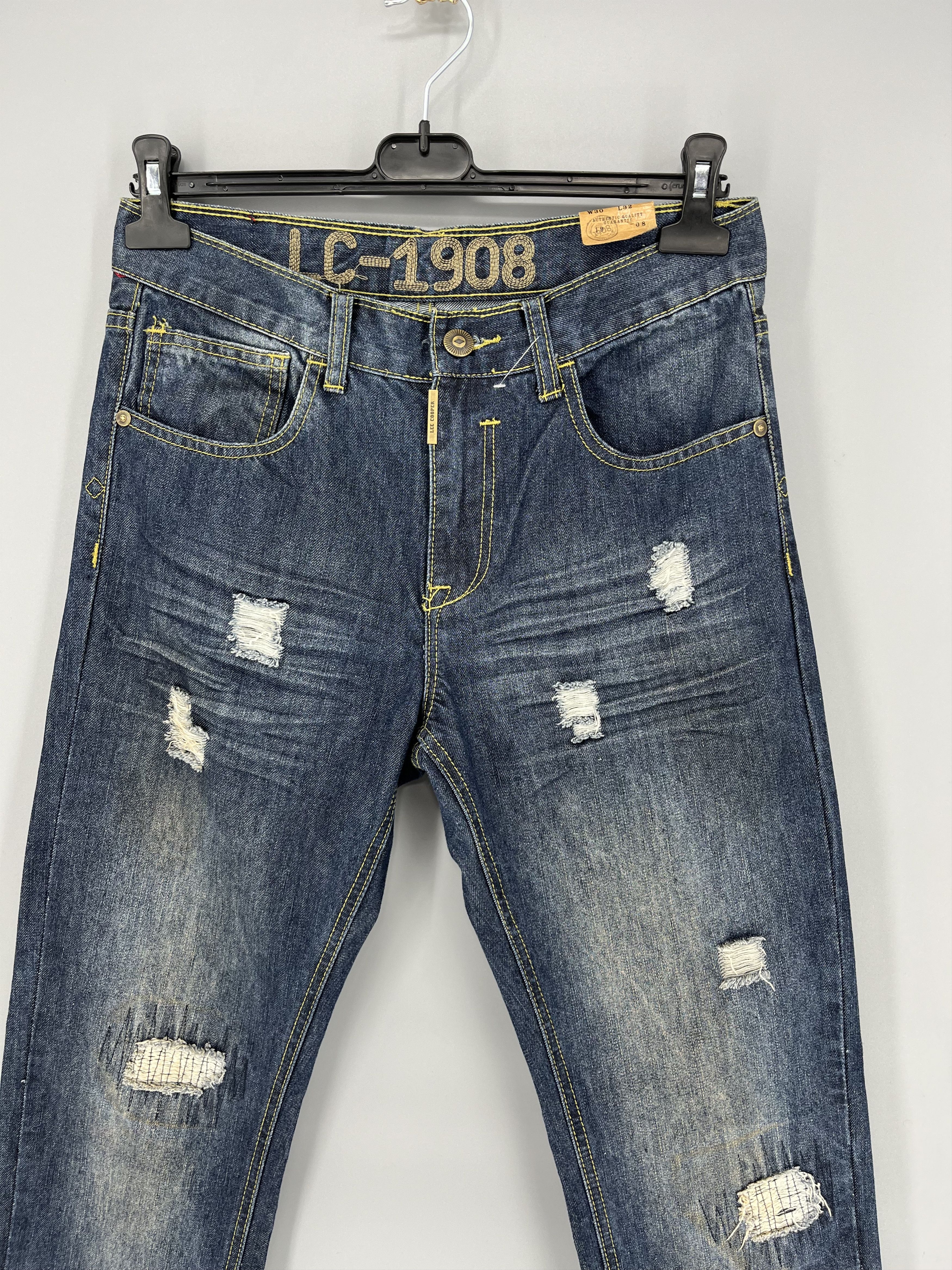 Japanese Brand × Lee NEW! Distressed Lee Cooper Stone Washed Denim Ripped Jean Size US 30 / EU 46 - 2 Thumbnail