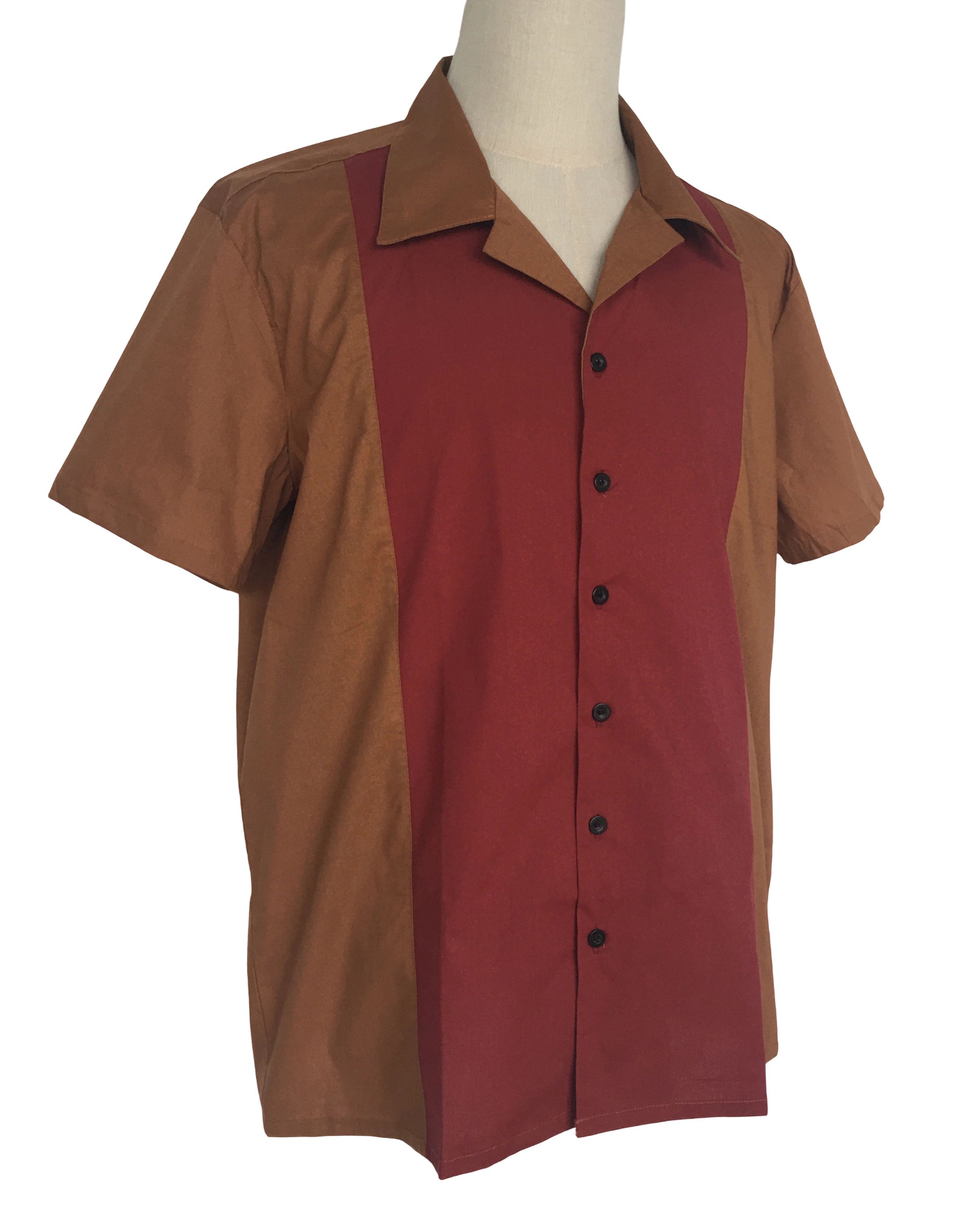 Other Brown Work Men Shirts Casual Short Sleeves Retro Shirts Size US XL / EU 56 / 4 - 2 Thumbnail