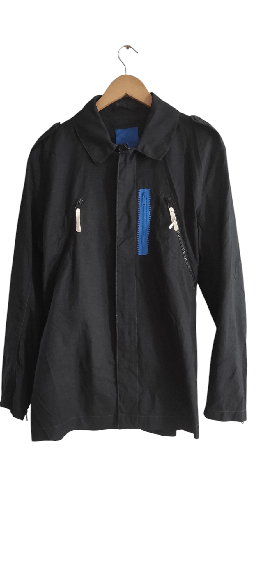 Adidas Adidas Men's Black Full Zip Trench Coat Sports Wear Size US M / EU 48-50 / 2 - 3 Thumbnail