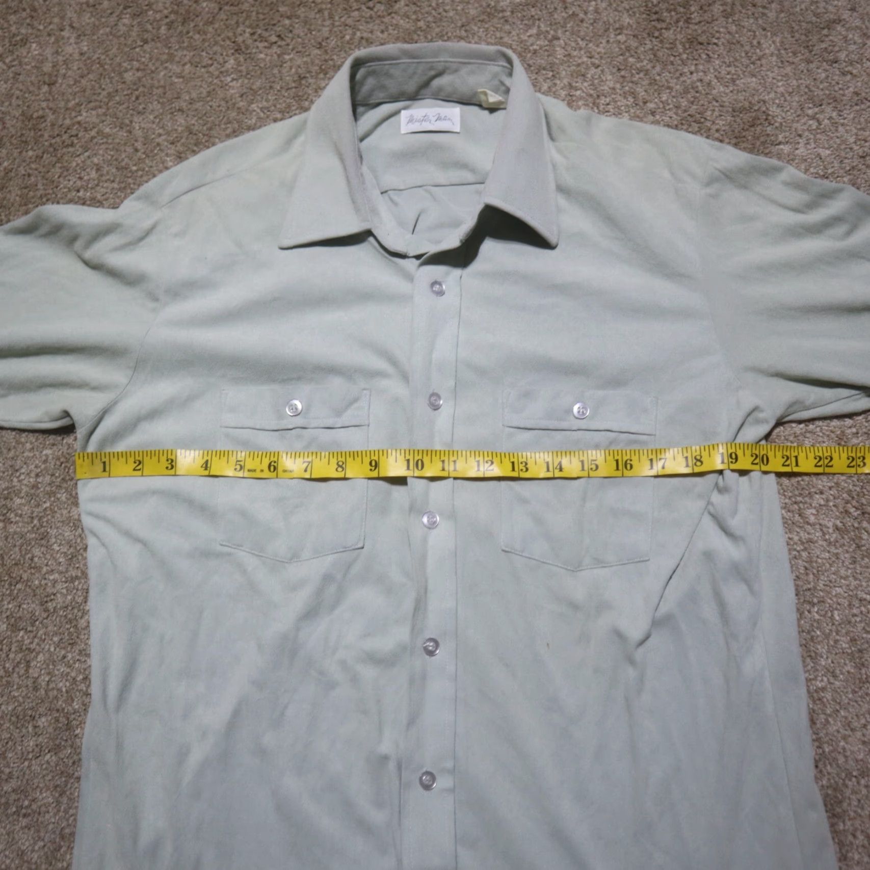 Vintage VINTAGE Mister Man Shirt Adult L Blue Long Sleeve Button-Up Size US L / EU 52-54 / 3 - 5 Thumbnail