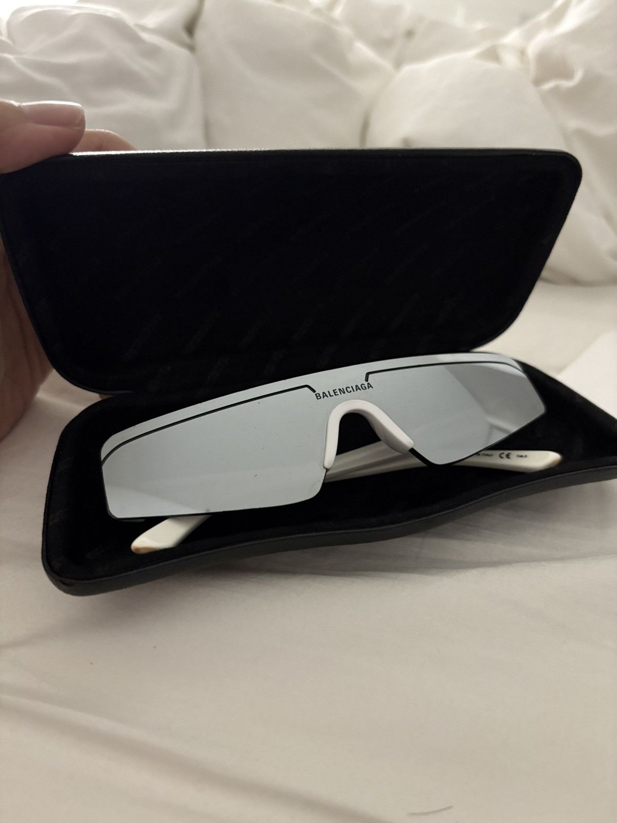 Balenciaga Balenciaga Reflective Silver Sunglasses Size ONE SIZE - 1 Thumbnail