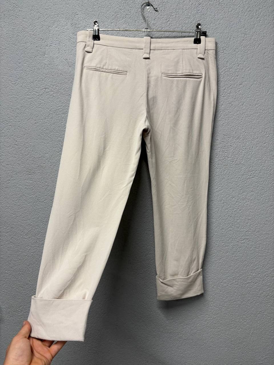 Brunello Cucinelli Brunello Cucinelli womens wool pants biege size US 6 / M Size 28" / US 6 / IT 42 - 8 Thumbnail