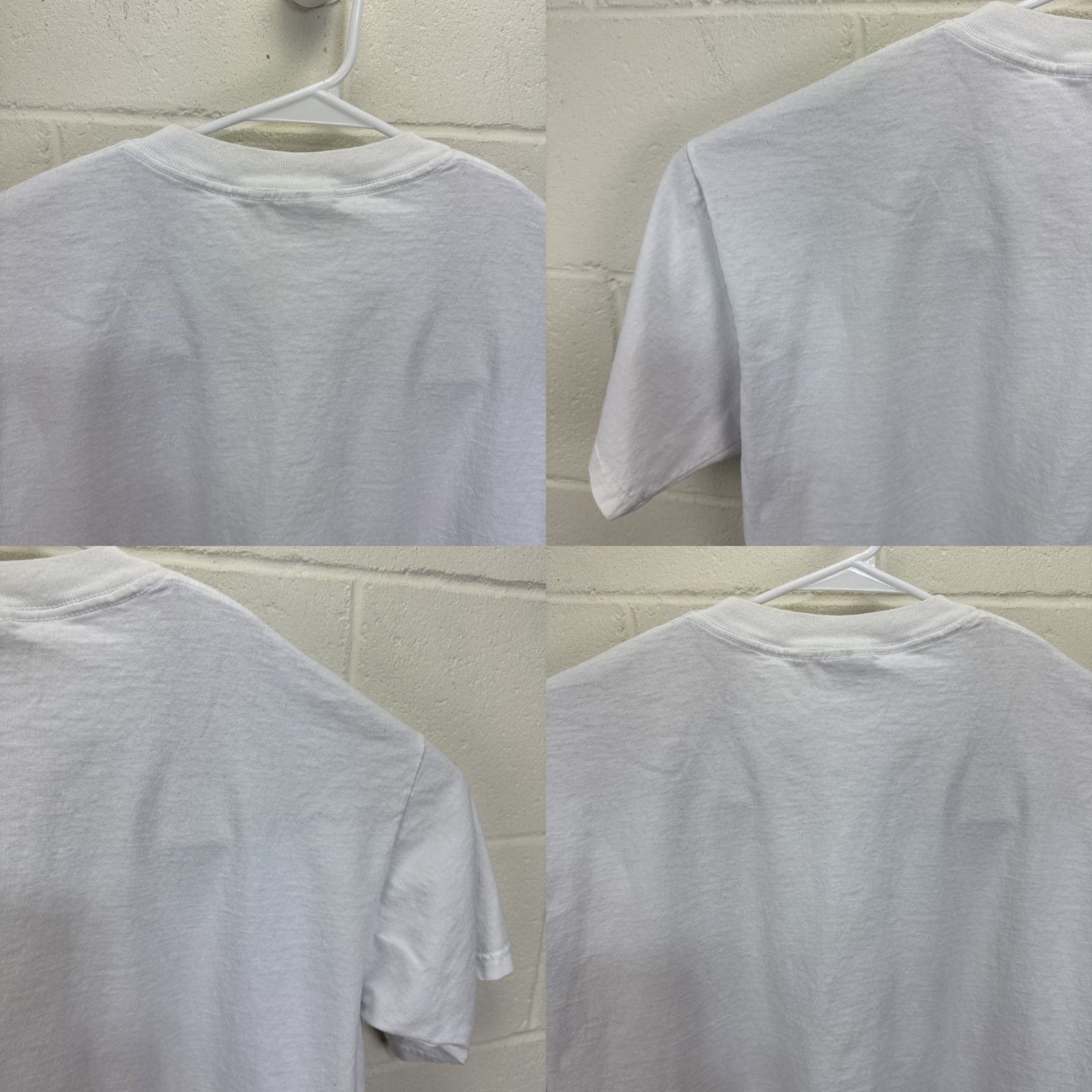Vintage VINTAGE shoebox T-Shirt Men XL White 90s Funny Art Graphic Print Crew Neck Short Sleeve Logo Easy Care Machine Washable Size US XL / EU 56 / 4 - 9 Thumbnail
