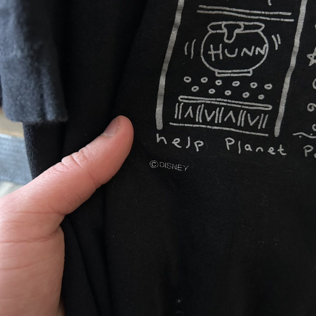Disney Vintage Disney Winnie Pooh 1990’s black cartoon tee size XL Size US XL / EU 56 / 4 - 4 Thumbnail