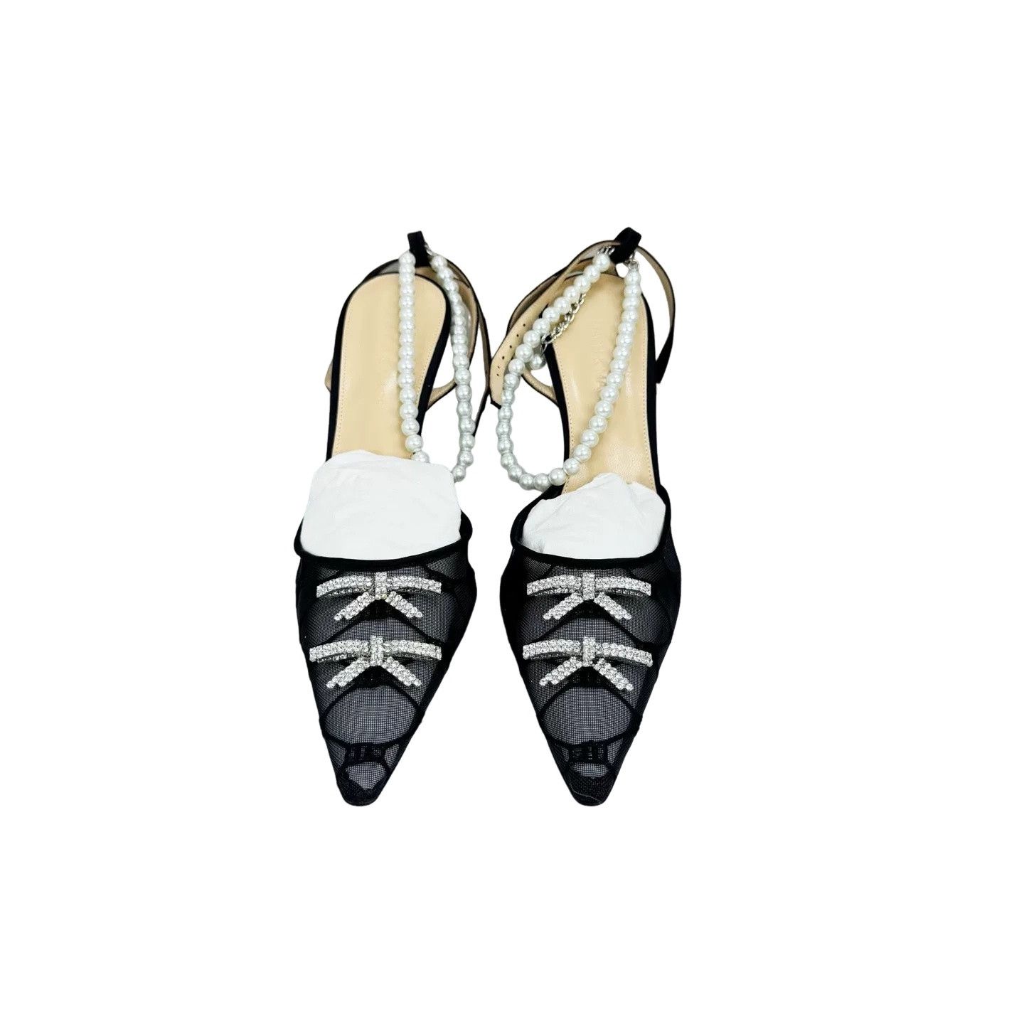 MACH & MACH Mach & Mach Black Crystal Bow Matilda Heels Size 37 Size US 7 / IT 37 - 1 Thumbnail