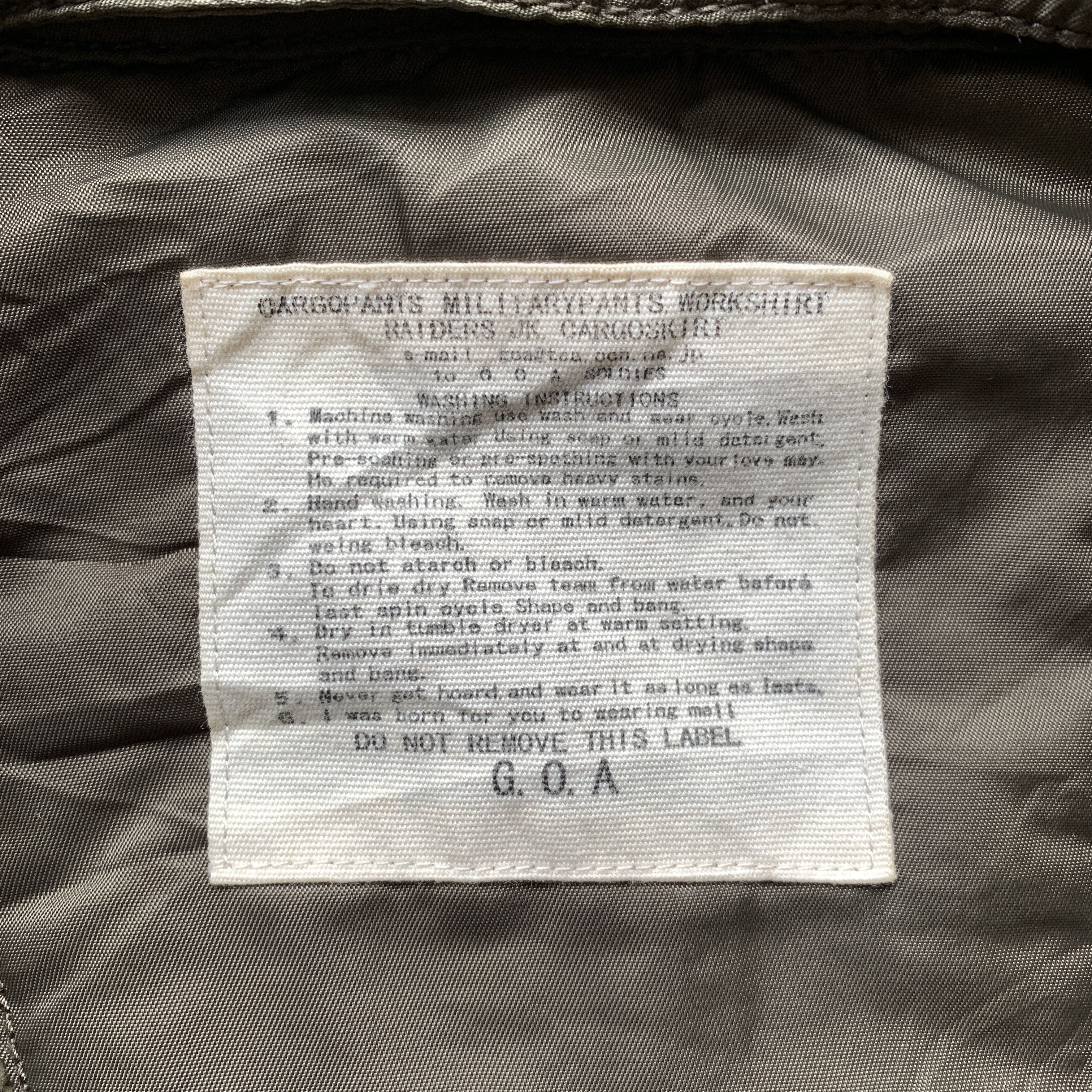 GOA 2000’s G.O.A Archive Military Bomber Jacket Size US S / EU 44-46 / 1 - 9 Thumbnail