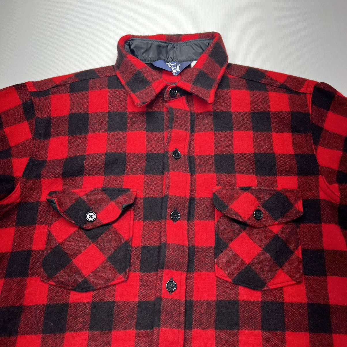 Vintage × Woolrich Woolen Mills Woolrich Flannel Shirt Red Plaid Buffalo Button Up Wool Size US L / EU 52-54 / 3 - 3 Thumbnail