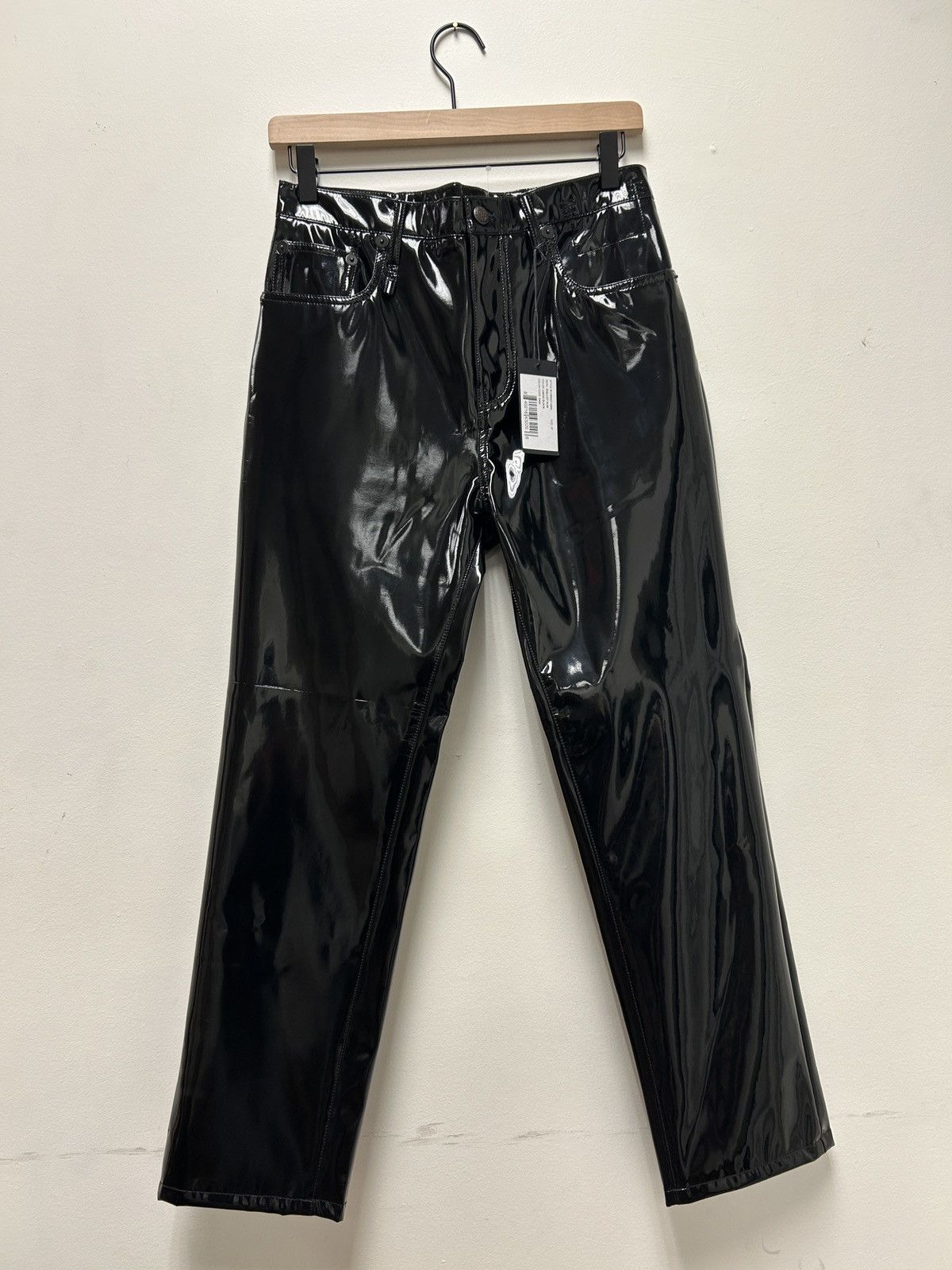 R13 NWT! “Shelley Slim” Patent Shiny pants Size 28" / US 6 / IT 42 - 1 Thumbnail