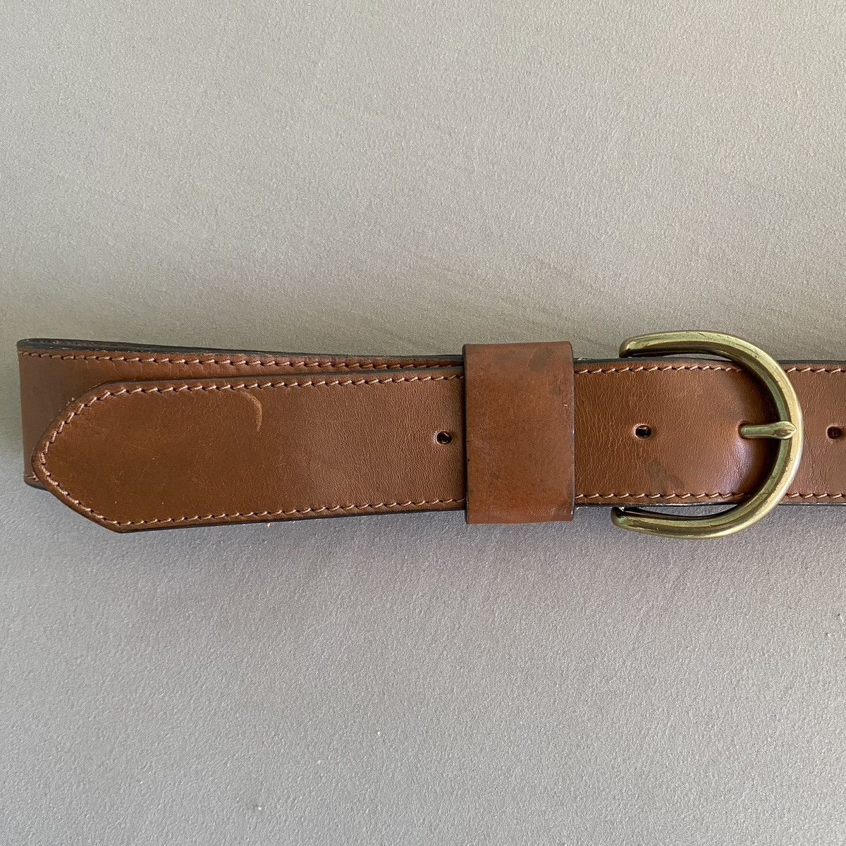 Other Vintage Style 1937 Brown Leather Belt Size ONE SIZE - 5 Thumbnail