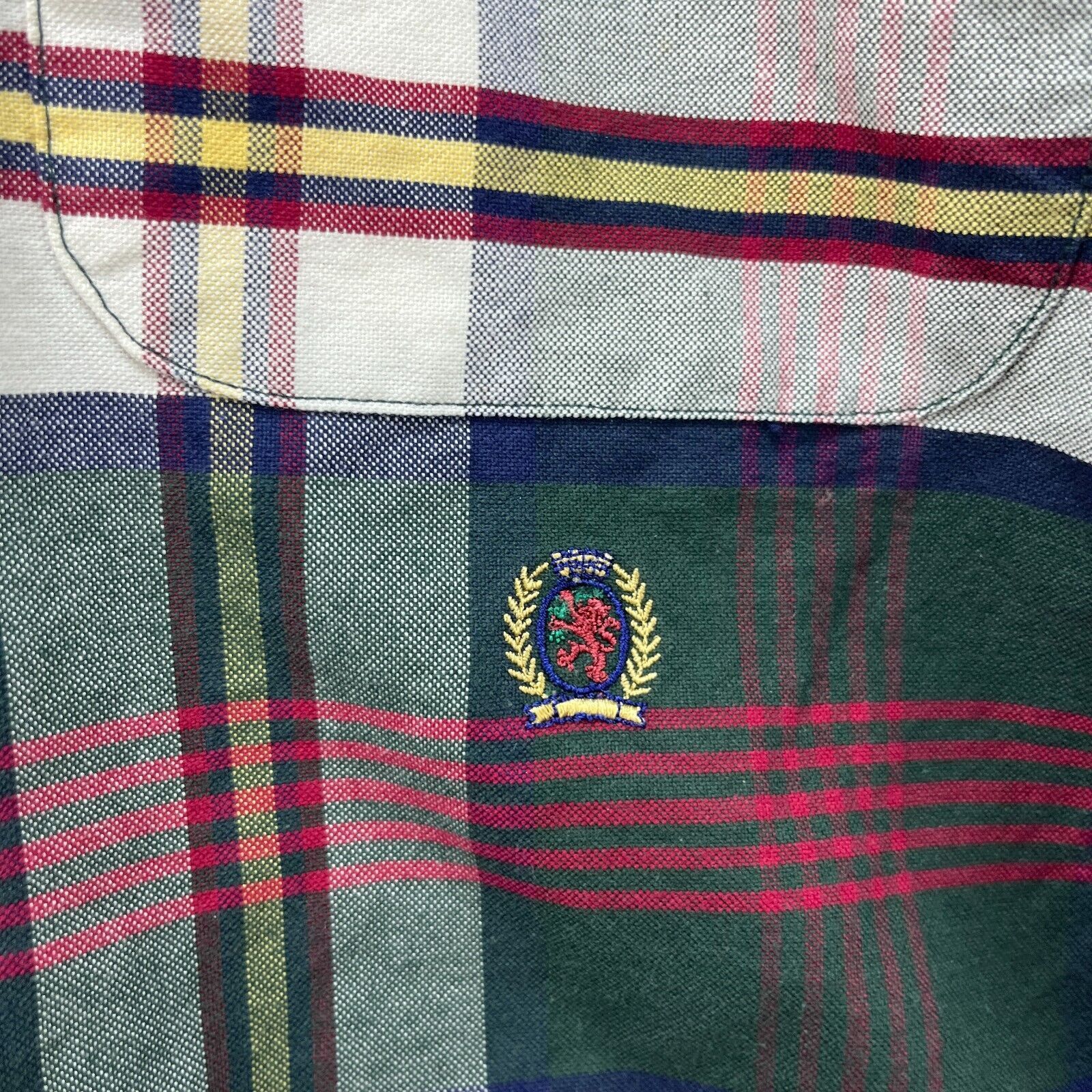 Tommy Hilfiger × Vintage Vintage 90s Tommy Hilfiger Long Button Up Plaid Shirt Large Size US L / EU 52-54 / 3 - 9 Thumbnail