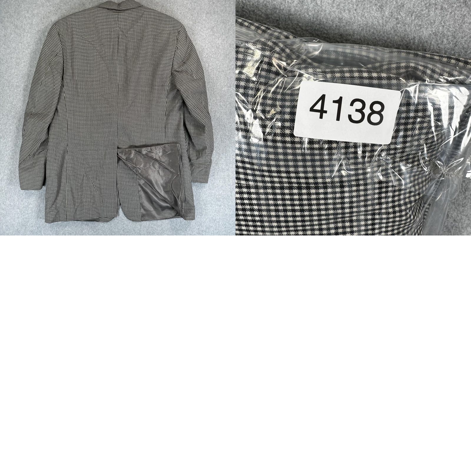 Brooks Brothers Brooks Brothers Blazer Sport Coat Mens 43 Gray Check Wool Tweed Made USA Size 46R - 9 Thumbnail