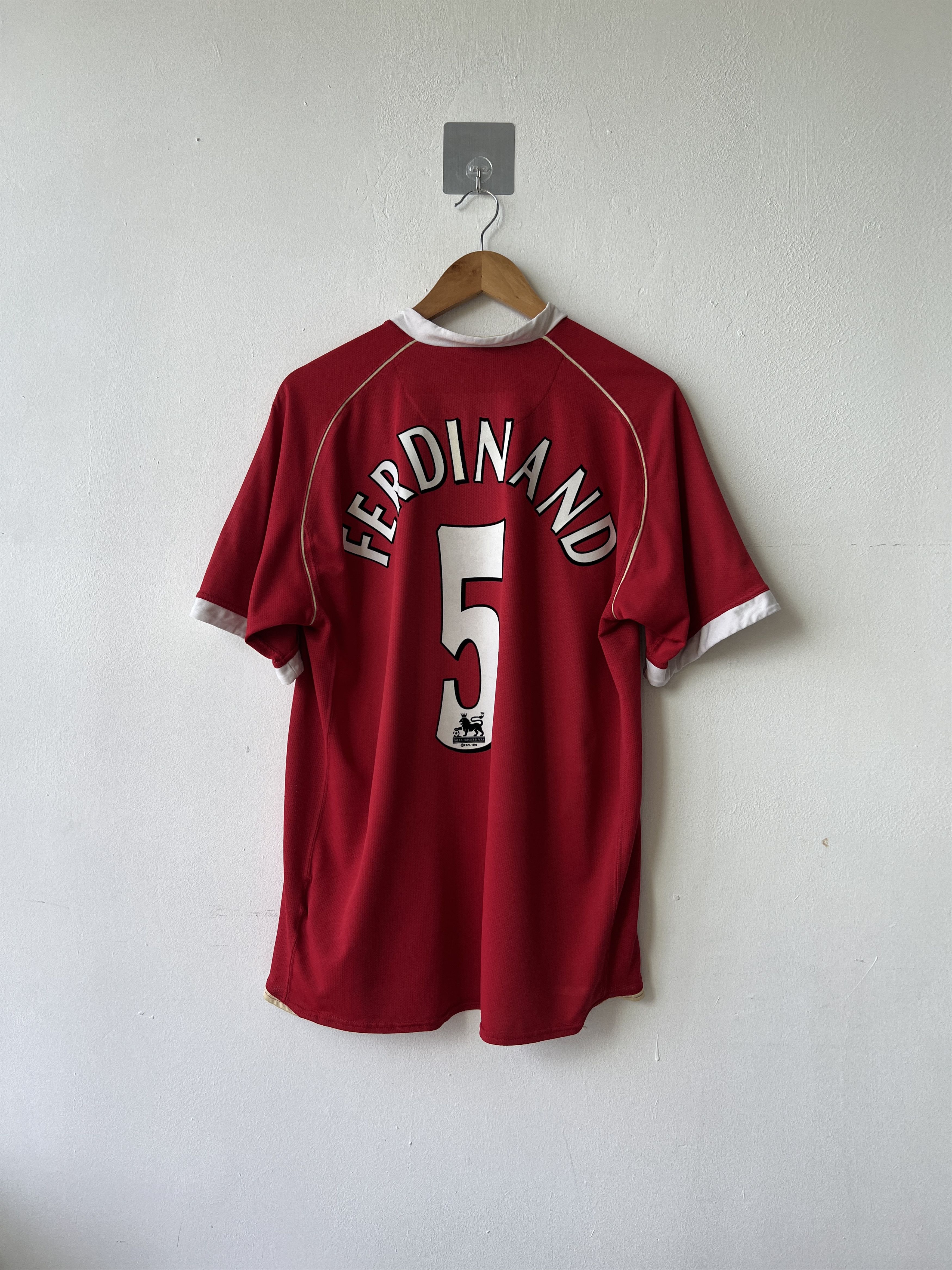 Nike (L) Manchester United 2006-07 Home Shirt Ferdinand #5 Kit Size US L / EU 52-54 / 3 - 1 Thumbnail