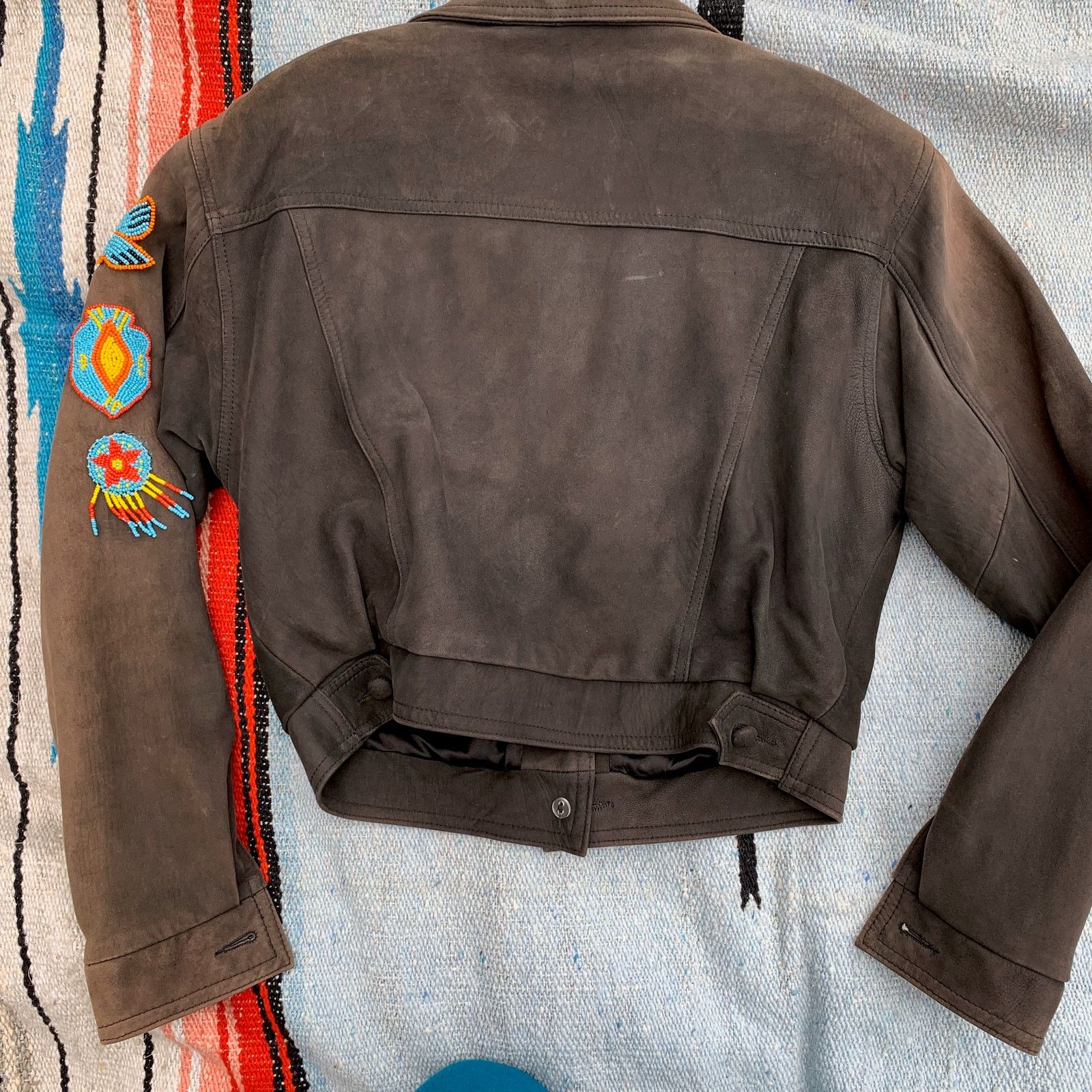 Other VINTAGE BILLY MARTIN LEATHER BOMBER JACKET BEADED PATCHES Size S / US 4 / IT 40 - 3 Thumbnail