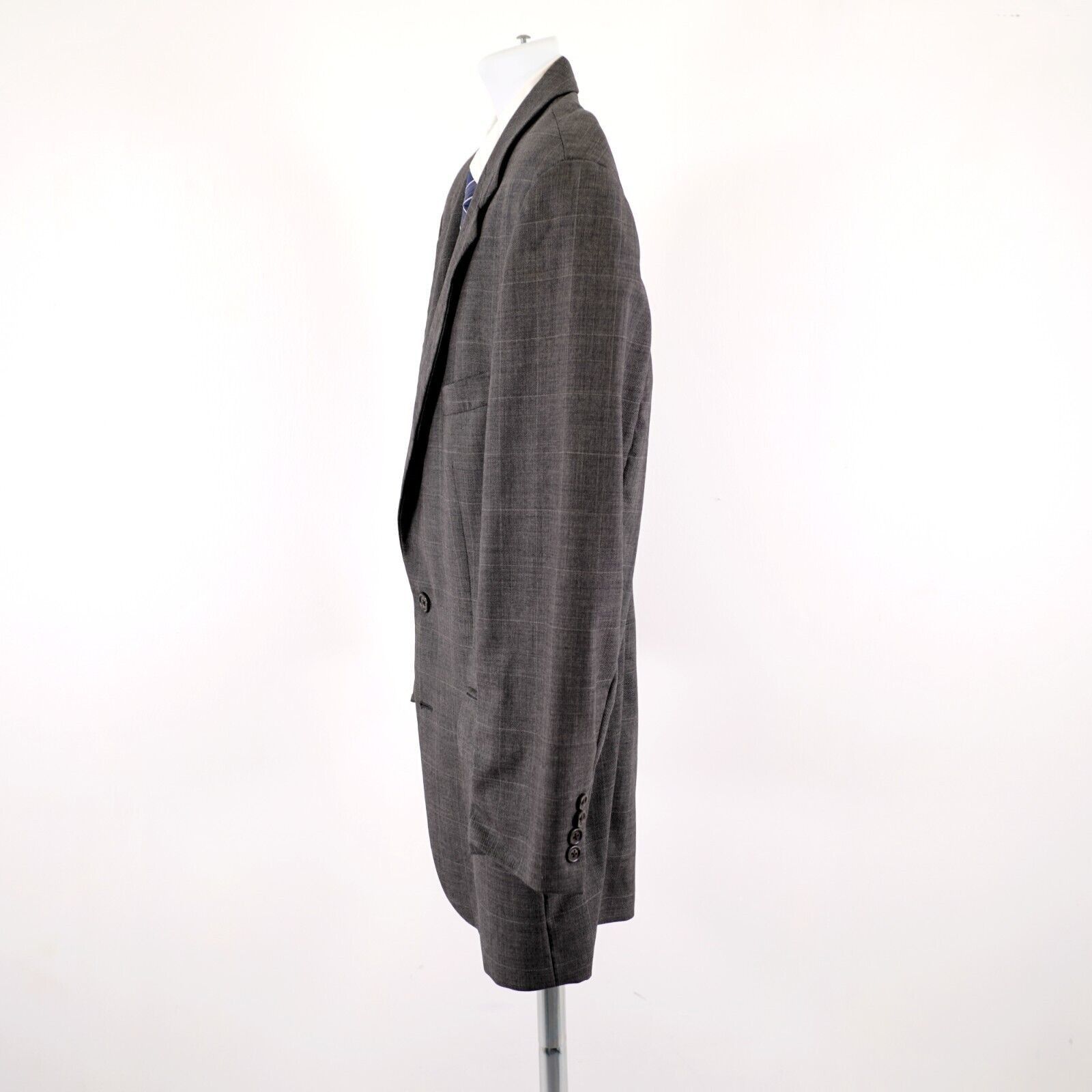 Ralph Lauren Ralph Lauren Wool Gray Sharkskin Windowpane 42R Or 44R Slim Size 42R - 5 Thumbnail