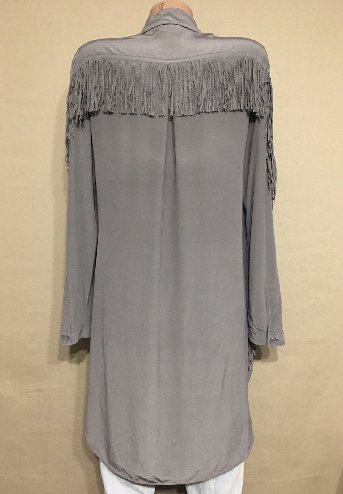 Akris AKRIS Silk Tunic Blouse Fringes Sleeves EU34 US4 Size S / US 4 / IT 40 - 6 Thumbnail