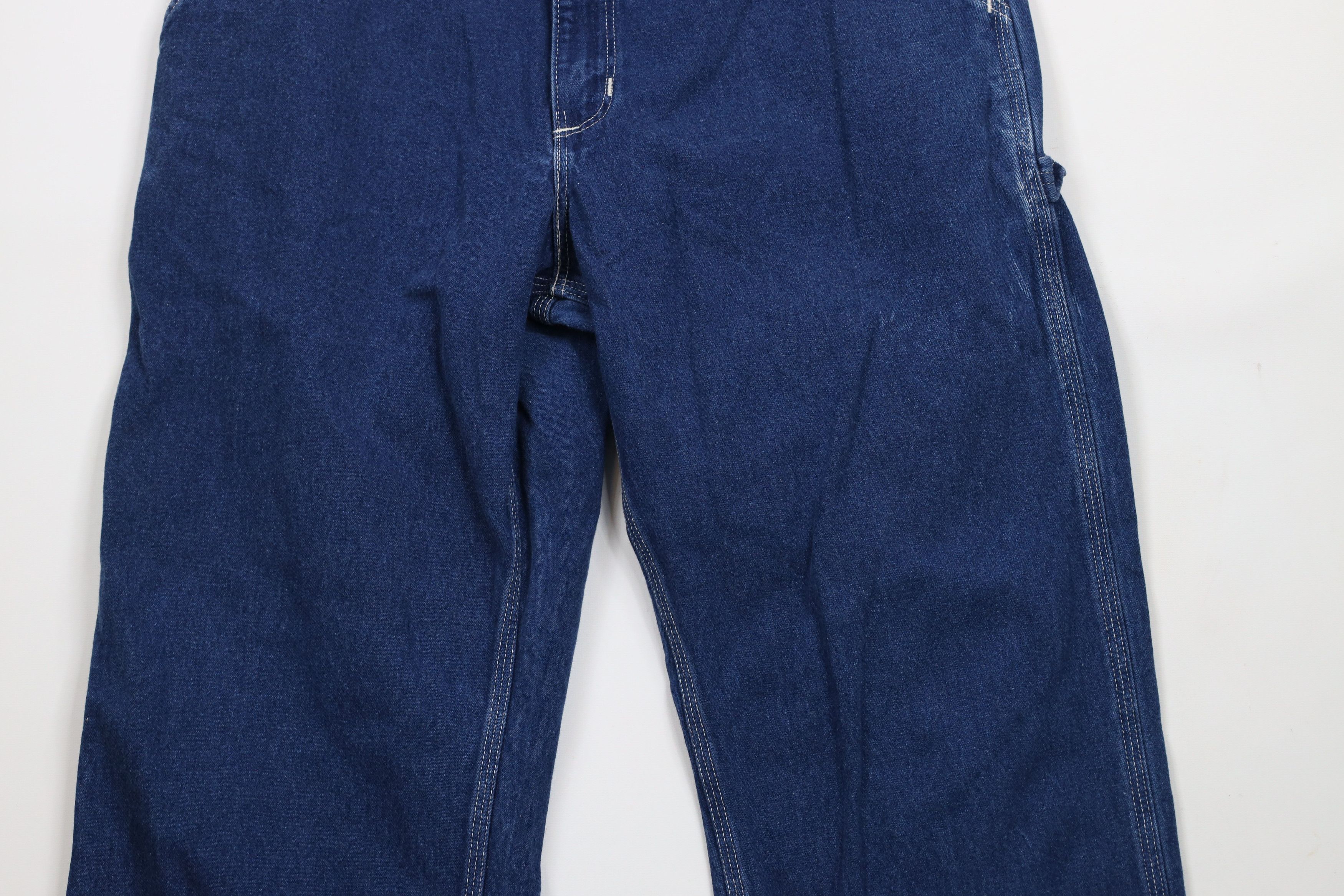 Carhartt × Vintage Vintage 90s Carhartt Spell Out Wide Leg Dungaree Denim Jeans Size US 36 / EU 52 - 3 Thumbnail