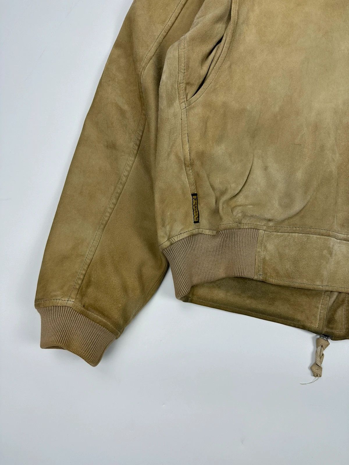 Armani Armani Jeans 90’s Cargo Pockets Suede Leather Bomber Jacket Size US L / EU 52-54 / 3 - 9 Thumbnail