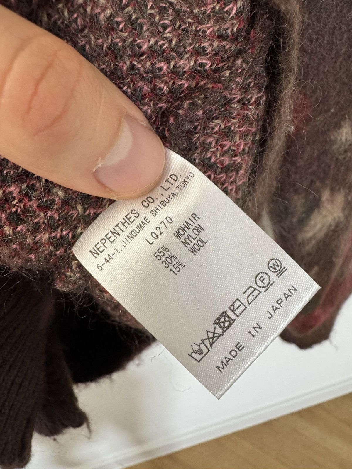 Needles Needles Mohair Cardigan Sweater Japanese Roses Japan Size US M / EU 48-50 / 2 - 4 Thumbnail