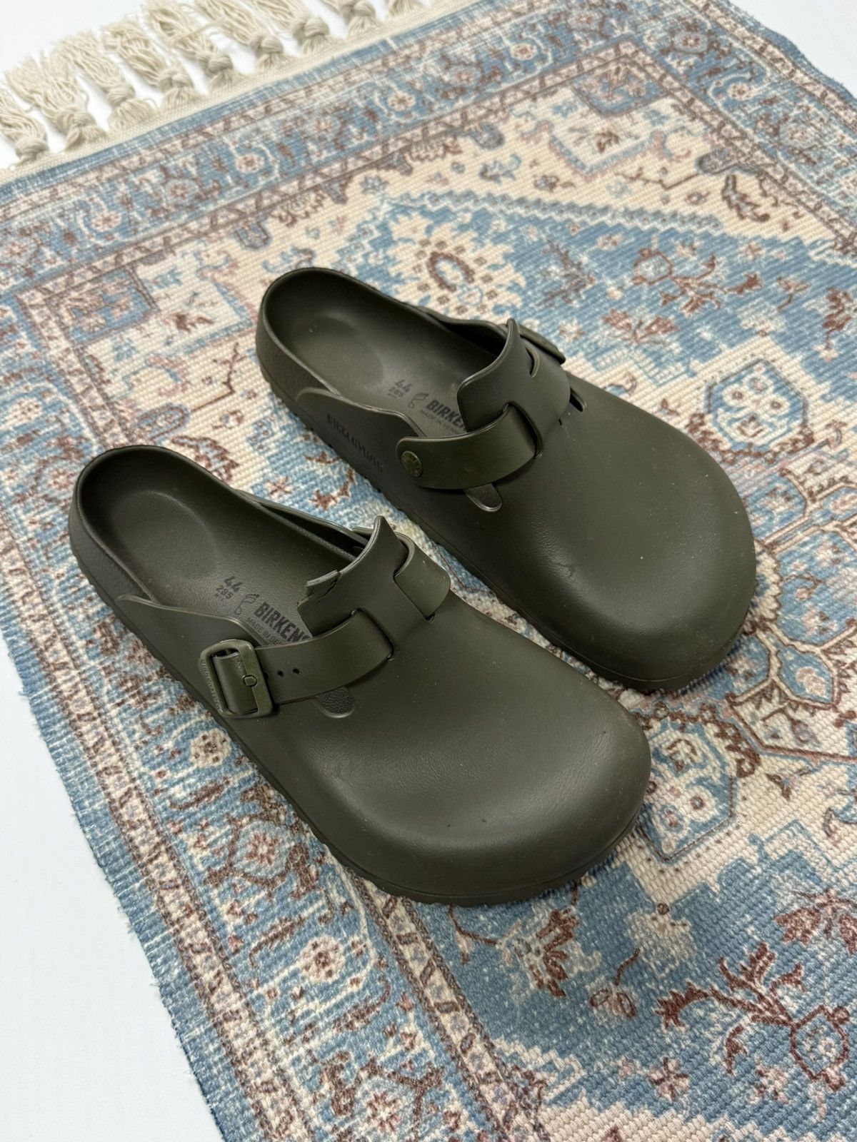 Birkenstock Birkenstock Boston Rubber Khaki Sandals Size US 10 / EU 43 - 2 Thumbnail