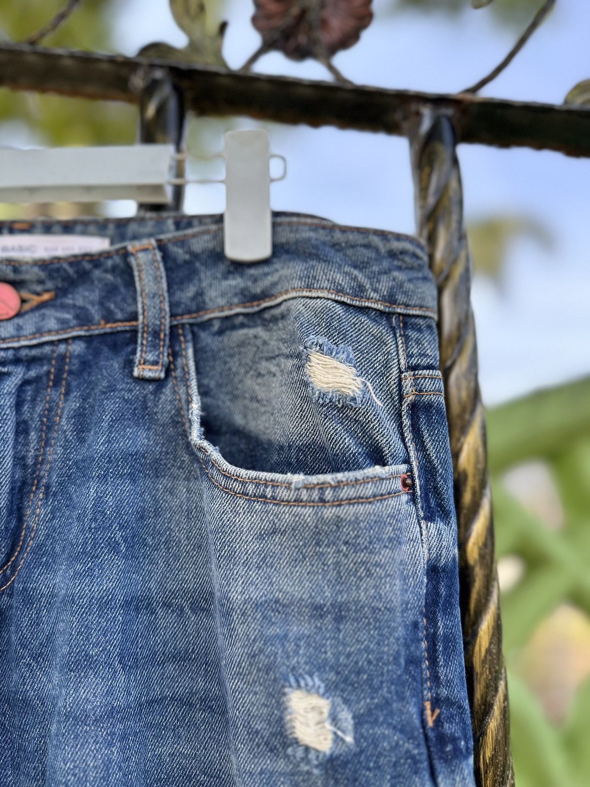 Zara Distress Denim Zara Basic Jean . Size US 30 / EU 46 - 4 Thumbnail