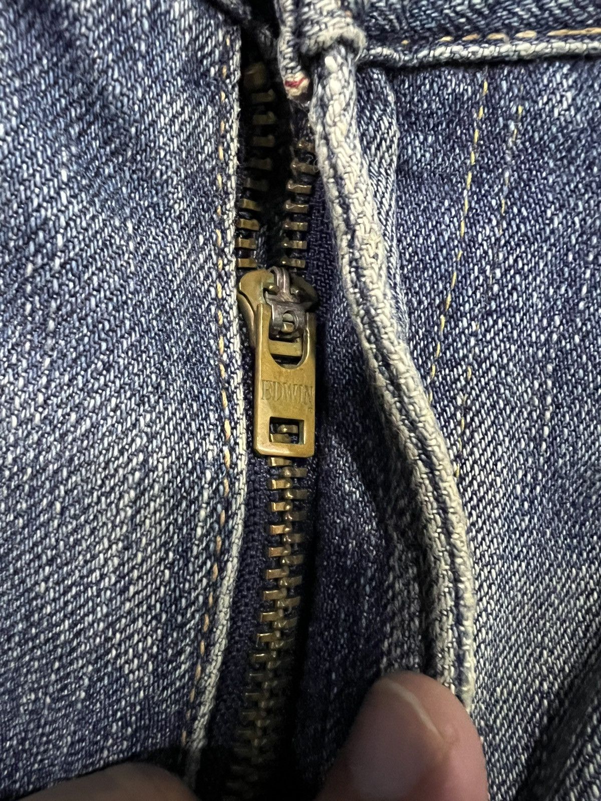 Edwin × Japanese Brand VINTAGE EDWIN HALF SELVEDGE DISTRESSED JEANS Size US 34 / EU 50 - 11 Thumbnail