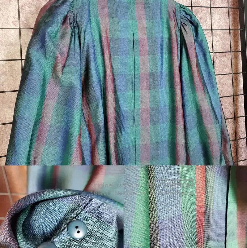 Dior Dior Green Silk Checkered Long Sleeve Shirt . Size M / US 6-8 / IT 42-44 - 7 Thumbnail