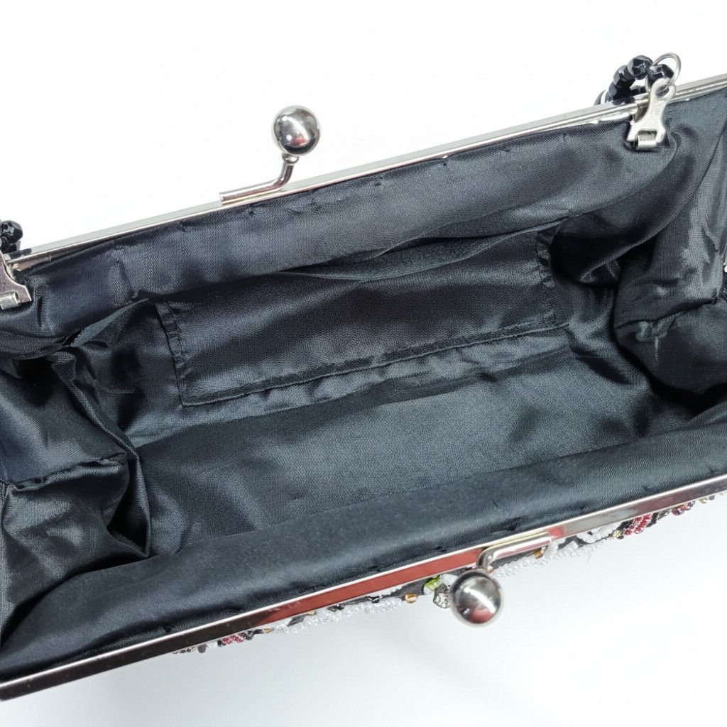 Other In's 11x4x2" Evening Bag Shoulder Strap Fully Beaded Black Size ONE SIZE - 8 Thumbnail