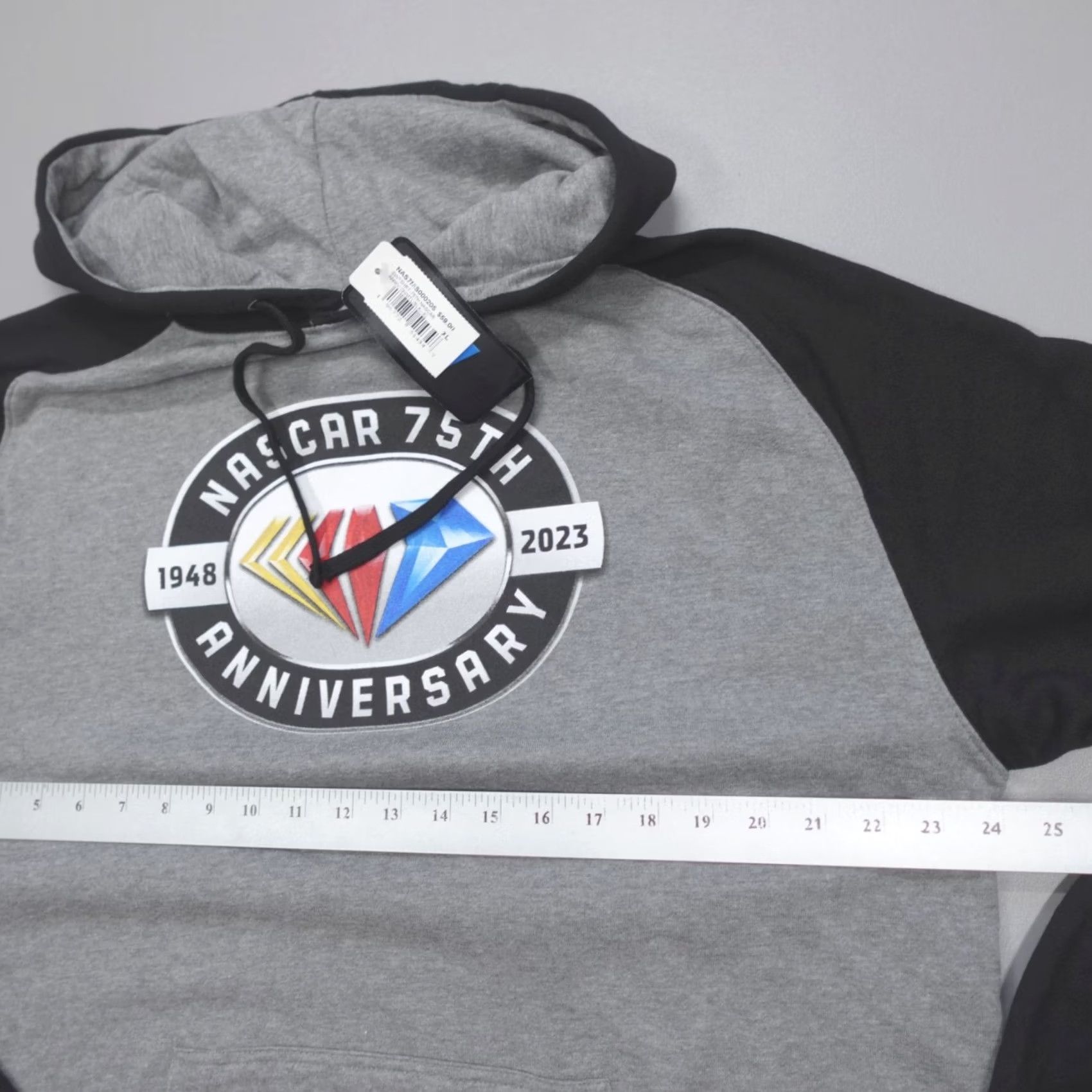 NASCAR VINTAGE Nascar 75th Anniversary Fleece Pullover Hoodie Sweatshirt Men's XL Gray Size US XL / EU 56 / 4 - 4 Thumbnail