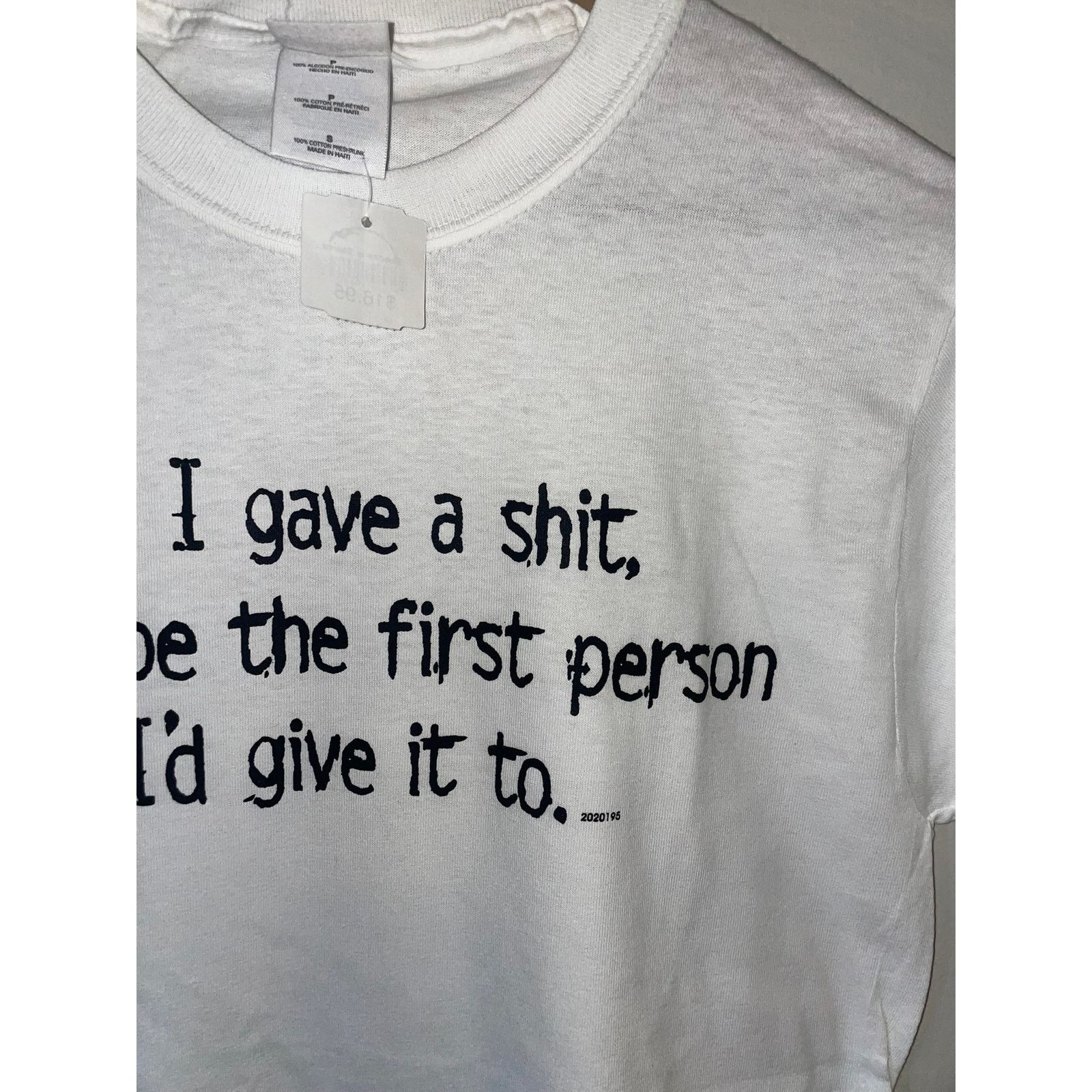 Gildan Y2K If I Gave A Crap White Humor Joke Shirt 2000s S Small Size US S / EU 44-46 / 1 - 3 Thumbnail