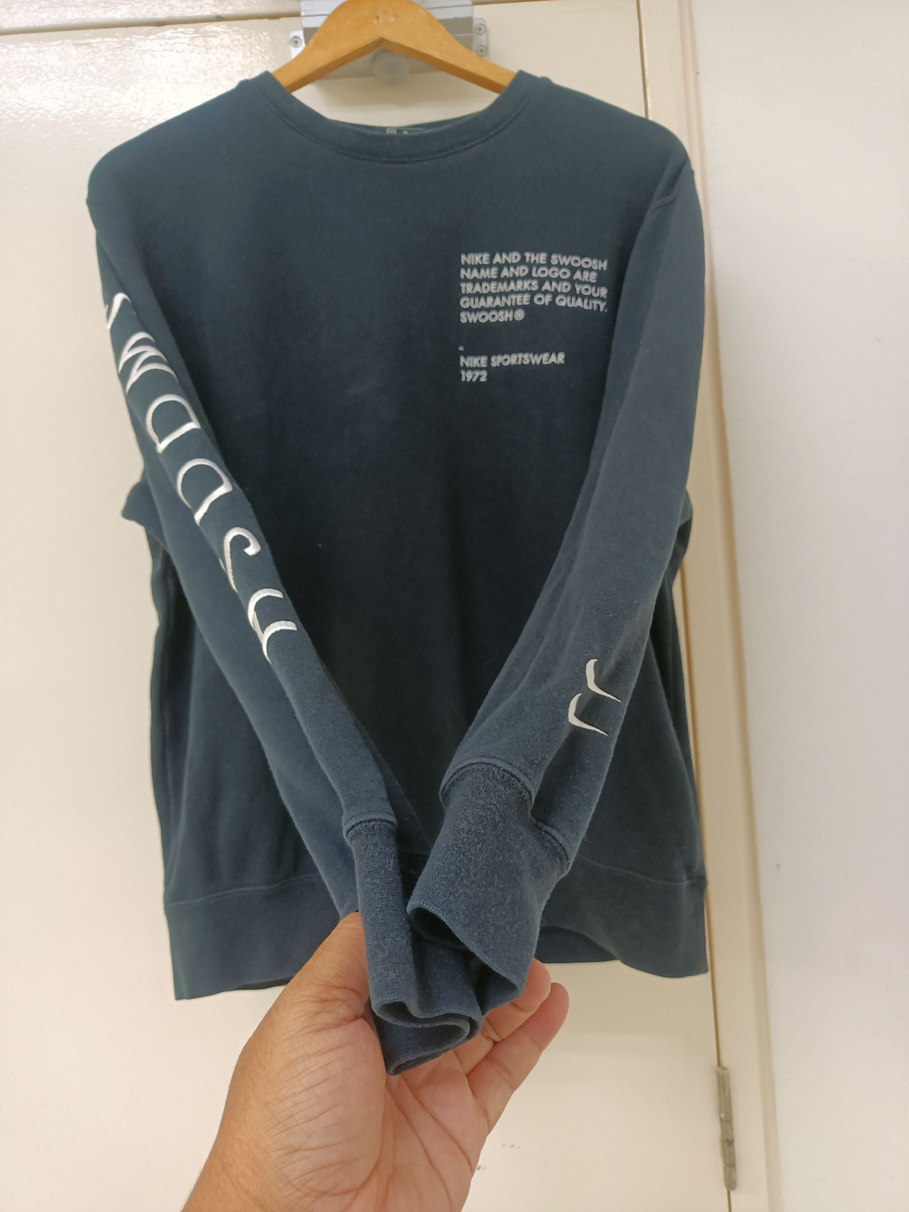 Nike sweatshirt nike CU3907-010 swoosh black cotton Size US M / EU 48-50 / 2 - 2 Thumbnail
