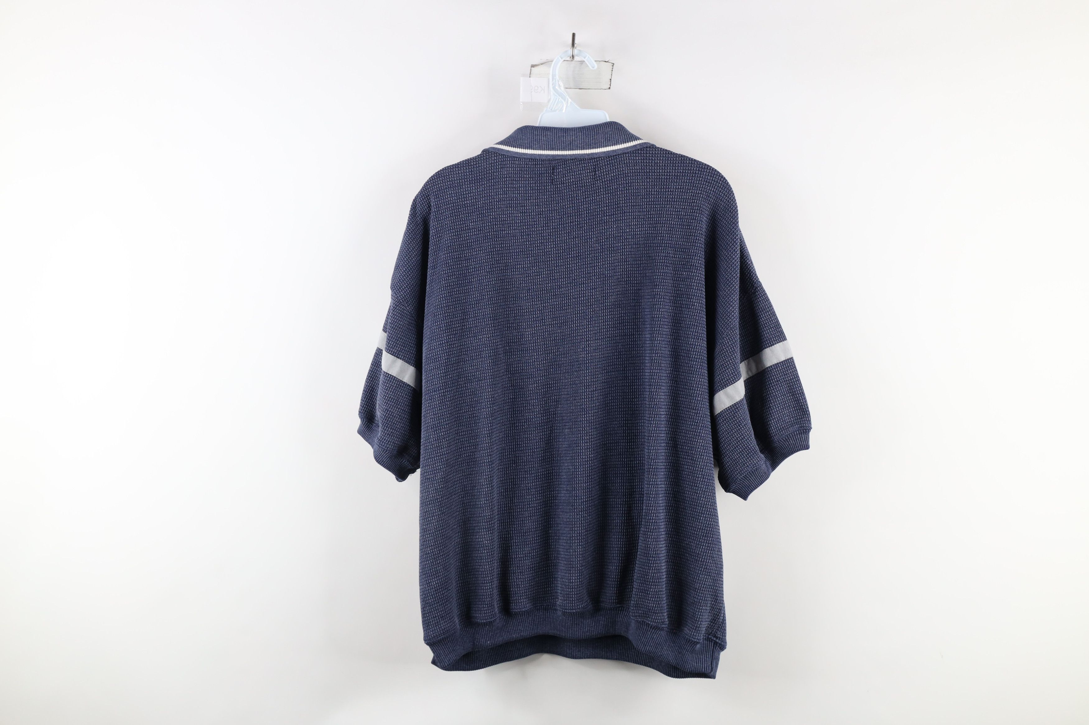 Vintage Vintage 90s Streetwear Thermal Waffle Knit Pullover Polo Size US XL / EU 56 / 4 - 6 Thumbnail