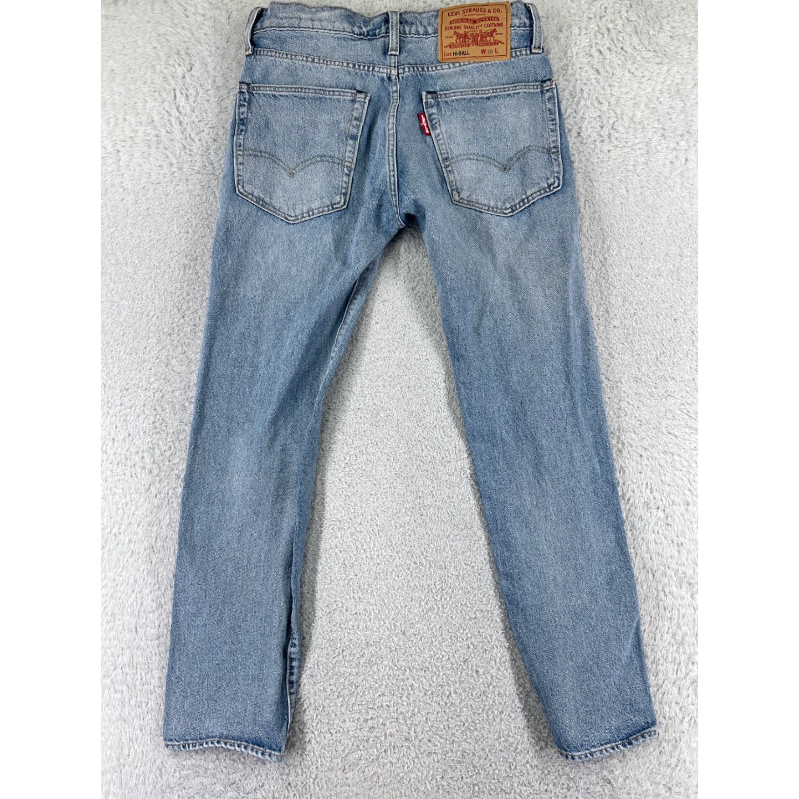 Levi's Levi's Jeans Men 30 Blue Denim Distressed 5-Pocket Slim Regular Size 30x28 Cotton Blue Jeans Size US 30 / EU 46 - 2 Thumbnail