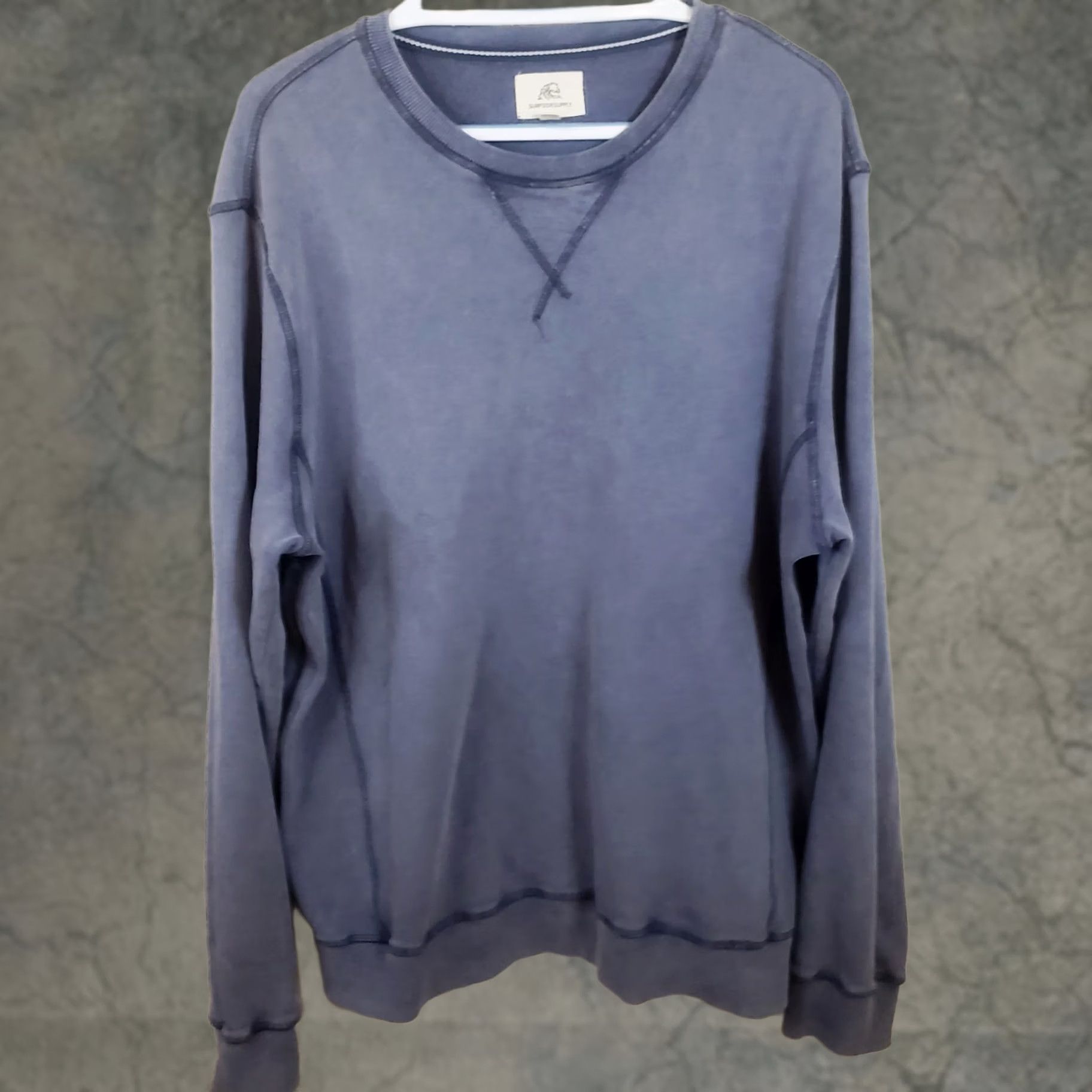 Vintage Surfside Supply Men's XL Blue Faded Long Sleeve Crewneck Sweatshirt Sweater Pullover Casual Size US XL / EU 56 / 4 - 1 Thumbnail