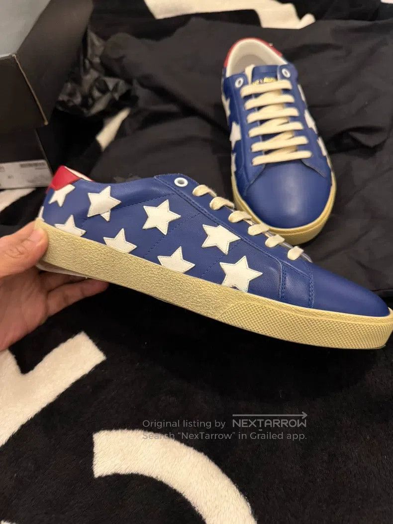 Saint Laurent Paris Saint Laurent Paris Blue Star Shoes i Size US 8 / EU 41 - 4 Thumbnail