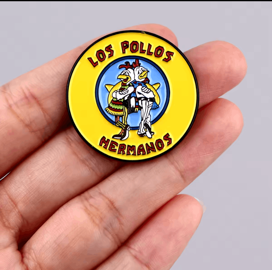 Japanese Brand BREAKING BAD Pollos Los Hermanos Enamel Pin NEW Size ONE SIZE - 4 Thumbnail