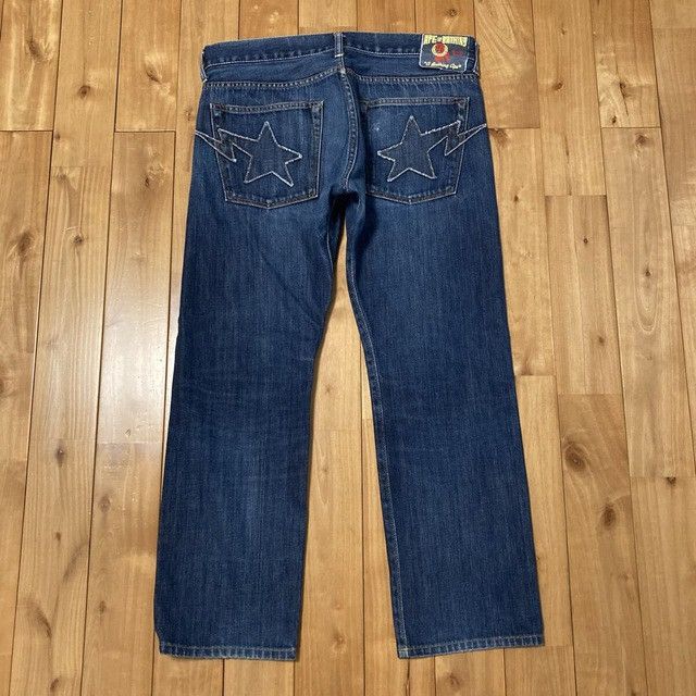 Bape BAPE STA LOGO Denim Pants a bathing ape star NIGO ★size S Size US 30 / EU 46 - 2 Thumbnail