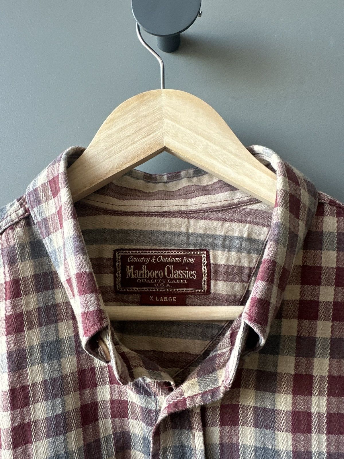 Marlboro Classics Marlboro Classics Italy Made Plaid Cotton Shirt Size XL Size US XL / EU 56 / 4 - 3 Thumbnail