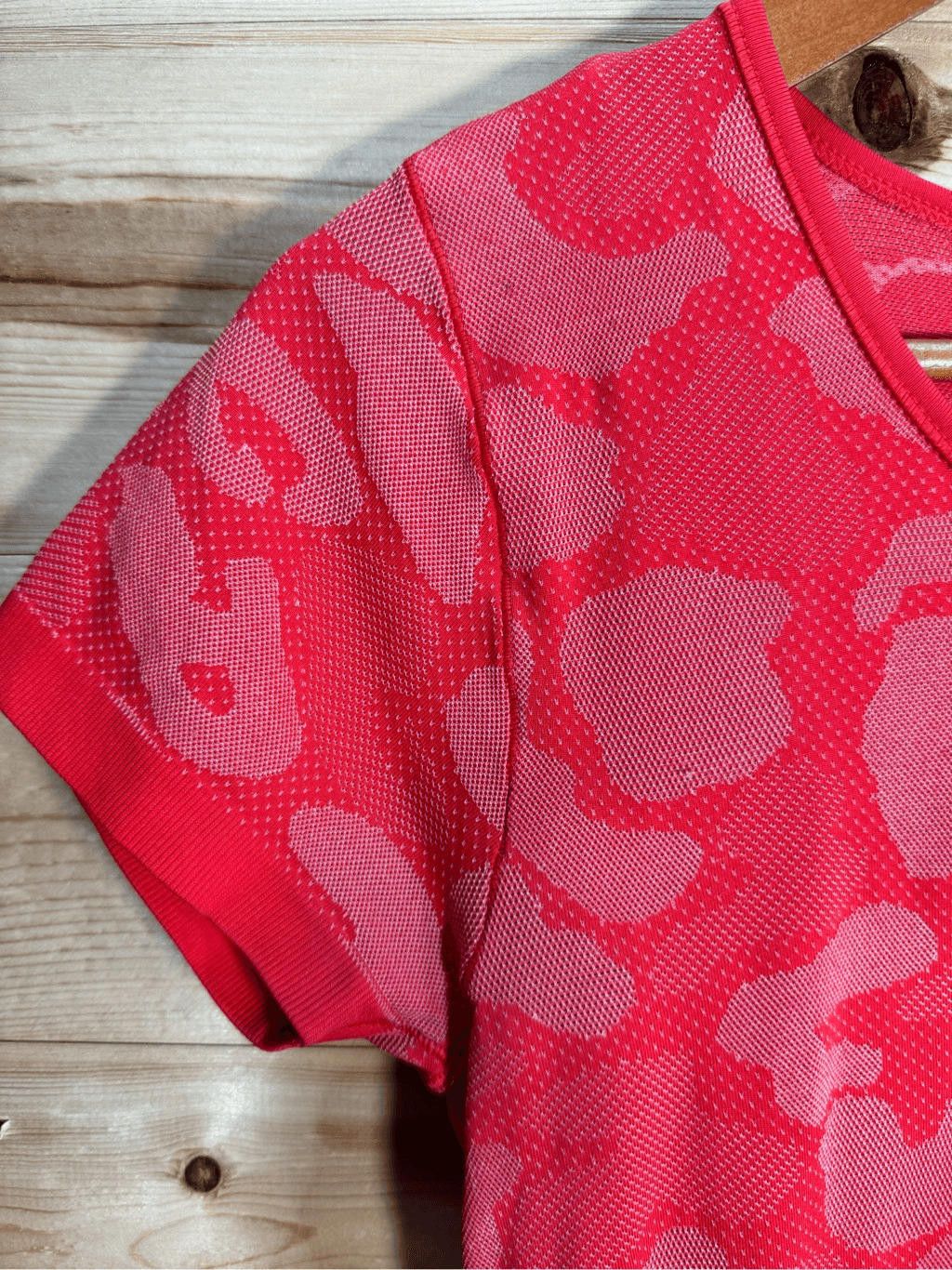 Nike Nike Women's Size Small Dri-FIT Running Top Red Camo Size S / US 4 / IT 40 - 3 Thumbnail